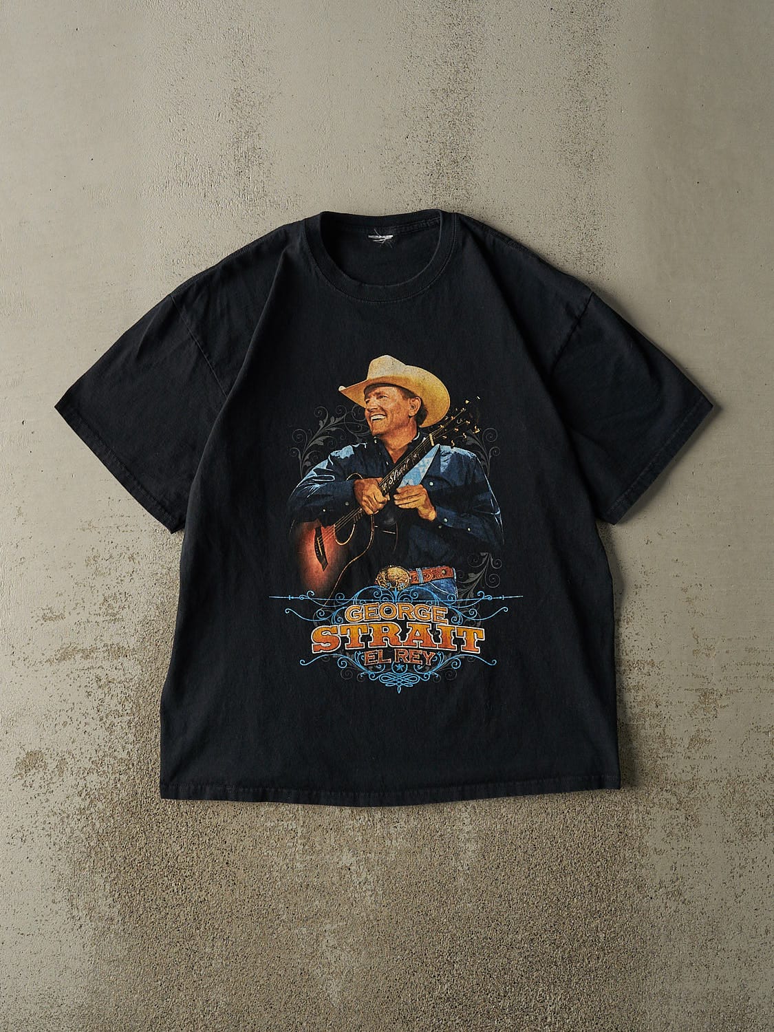Vintage Y2K Black George Strait "El Rey" Tee (L/XL)
