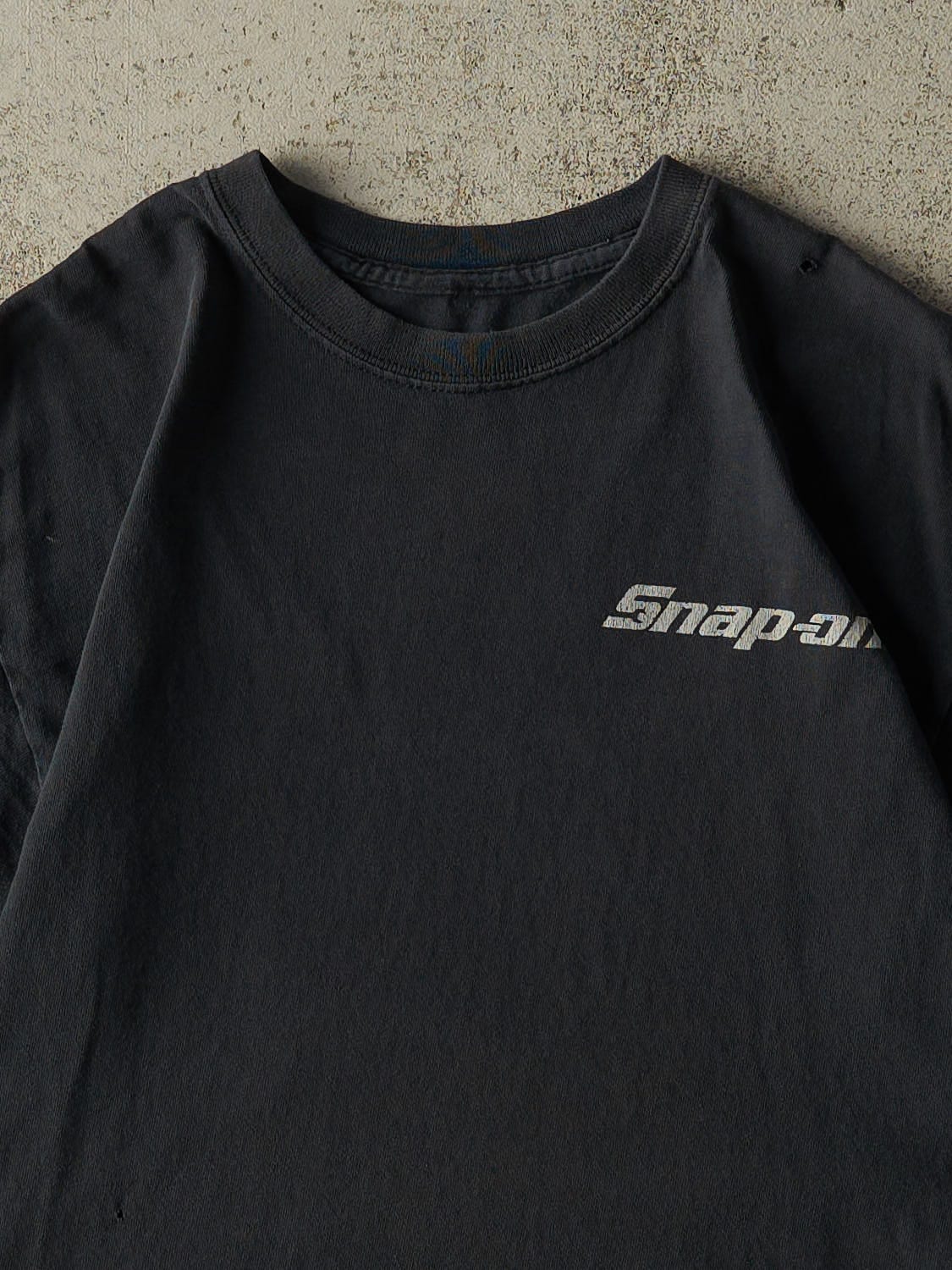 Vintage Y2K Faded Black Snap-On Tools Tee (M)