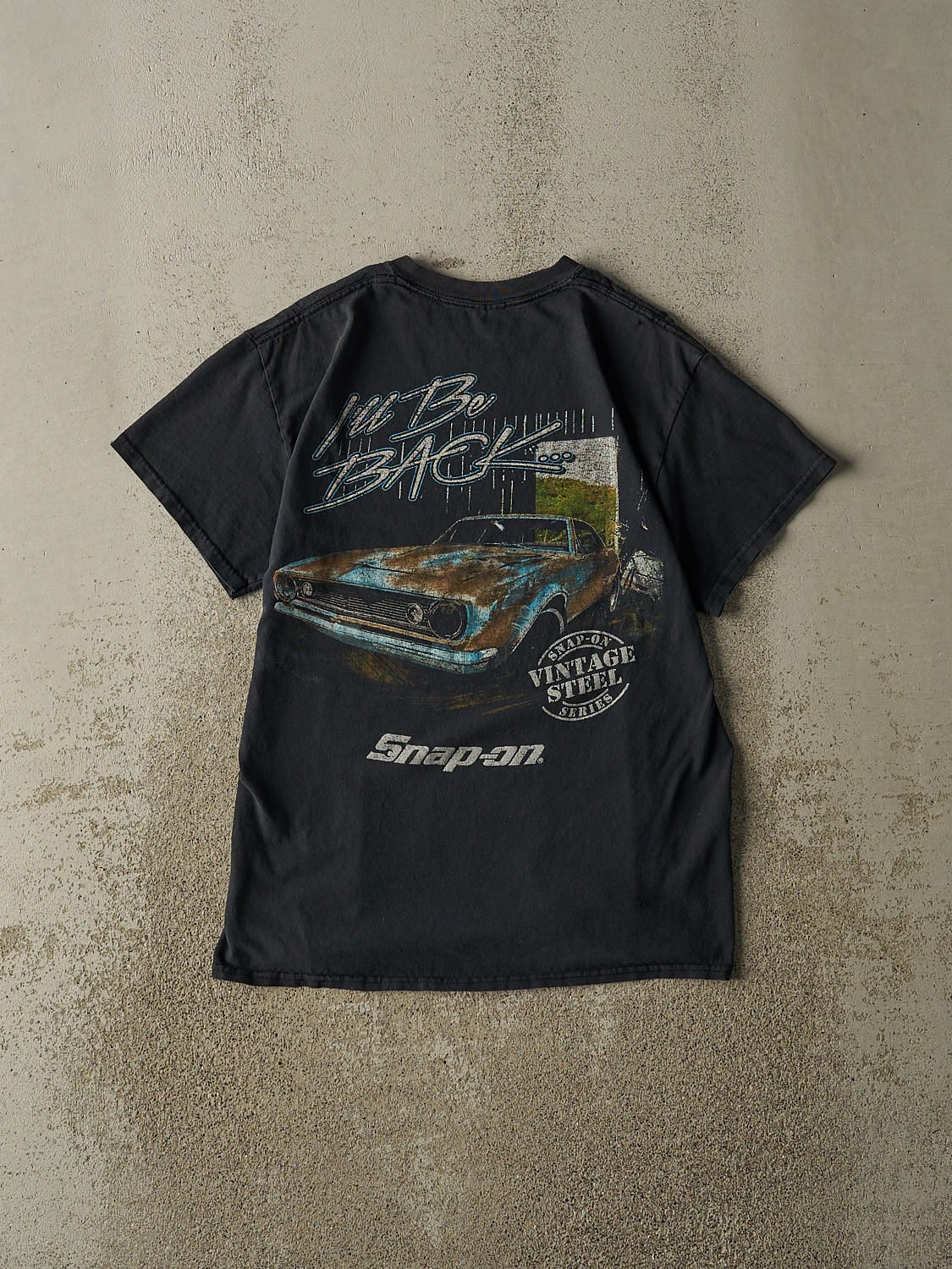 Vintage Y2K Faded Black Snap-On Tools Tee (M)