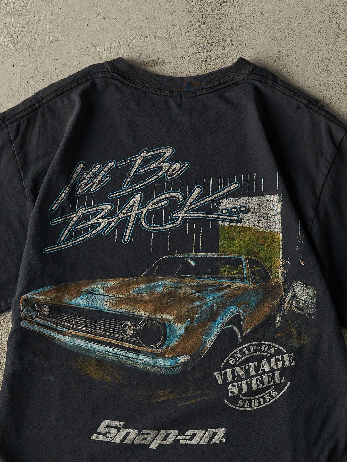 Vintage Y2K Faded Black Snap-On Tools Tee (M)