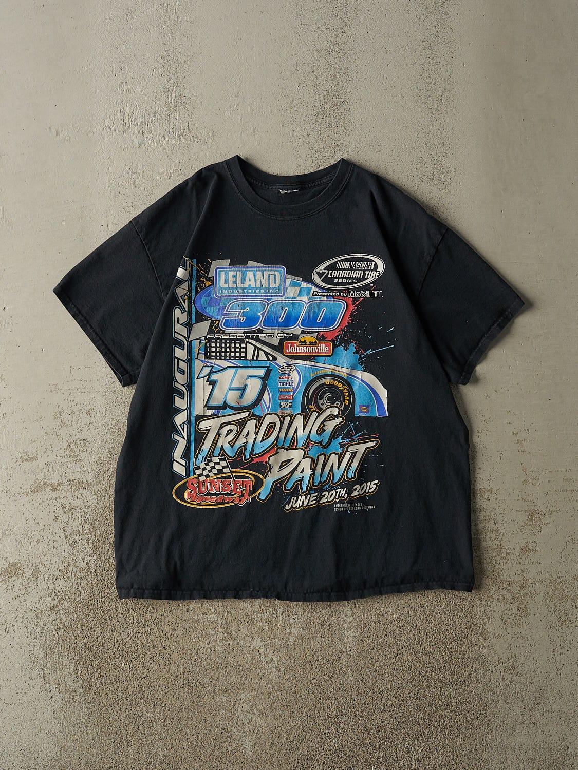 15' Black Nascar Canadian Tire Series Tee (L)
