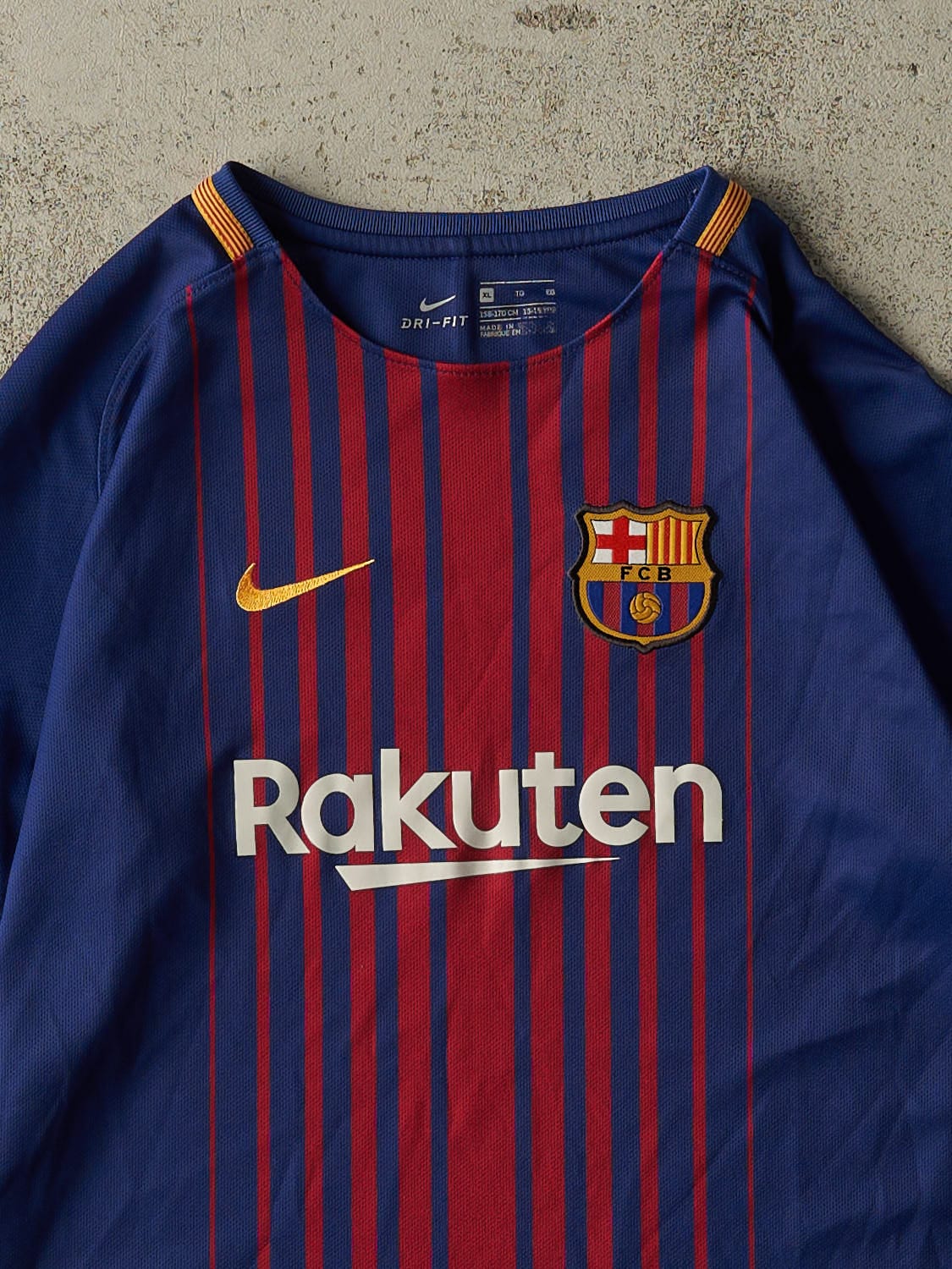 17' Blue & Red Nike FC Barcelona Soccer Jersey (S/M)