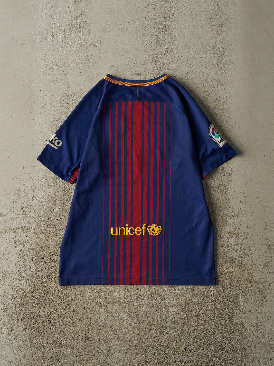 17' Blue & Red Nike FC Barcelona Soccer Jersey (S/M)