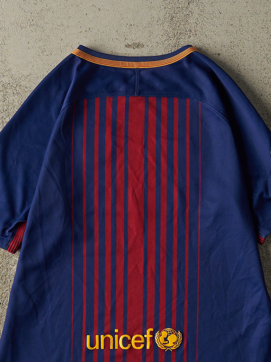 17' Blue & Red Nike FC Barcelona Soccer Jersey (S/M)