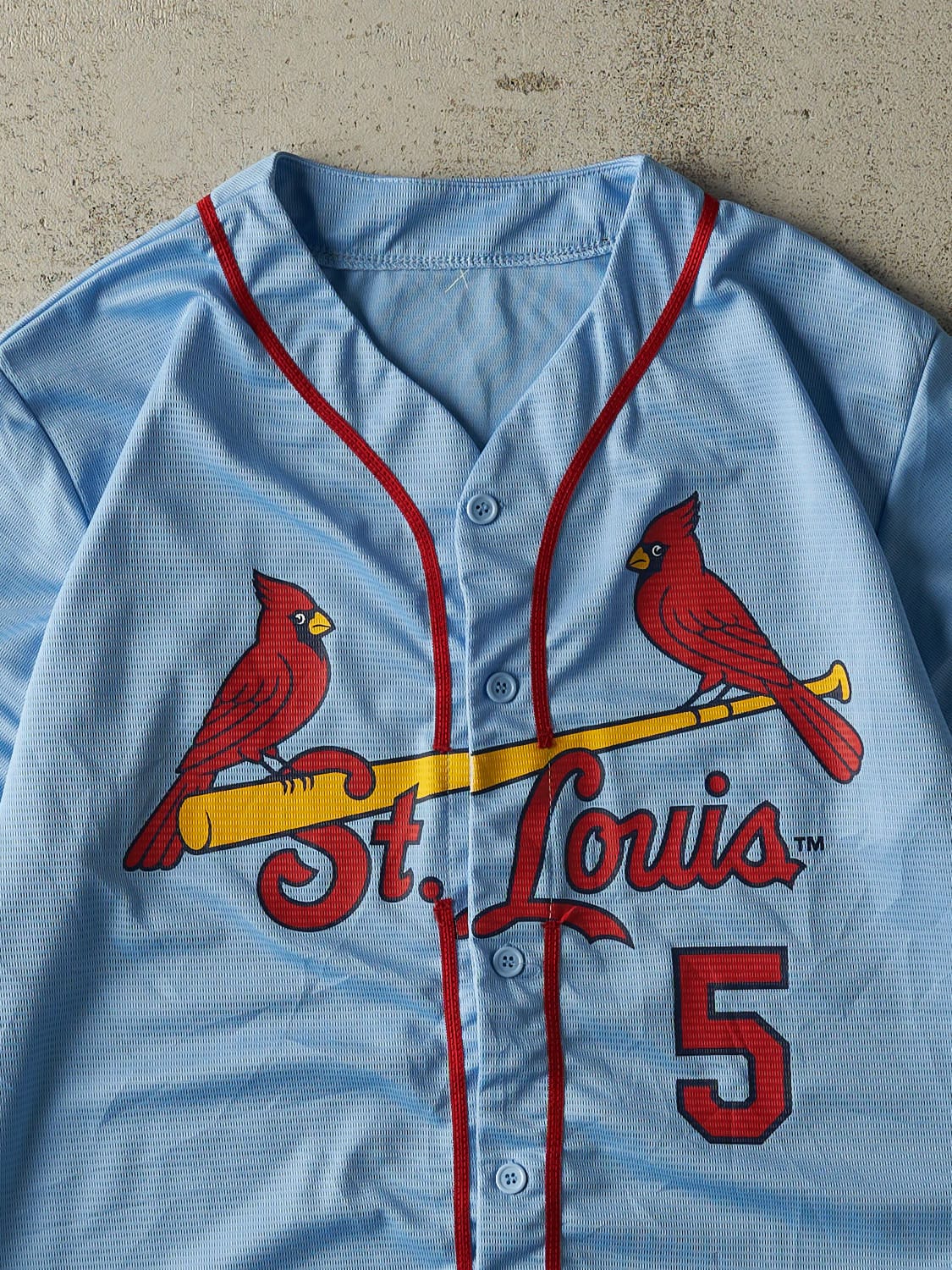 Vintage Y2K Baby Blue St. Louis Cardinals #5 Albert Pujols Baseball Jersey (XL)