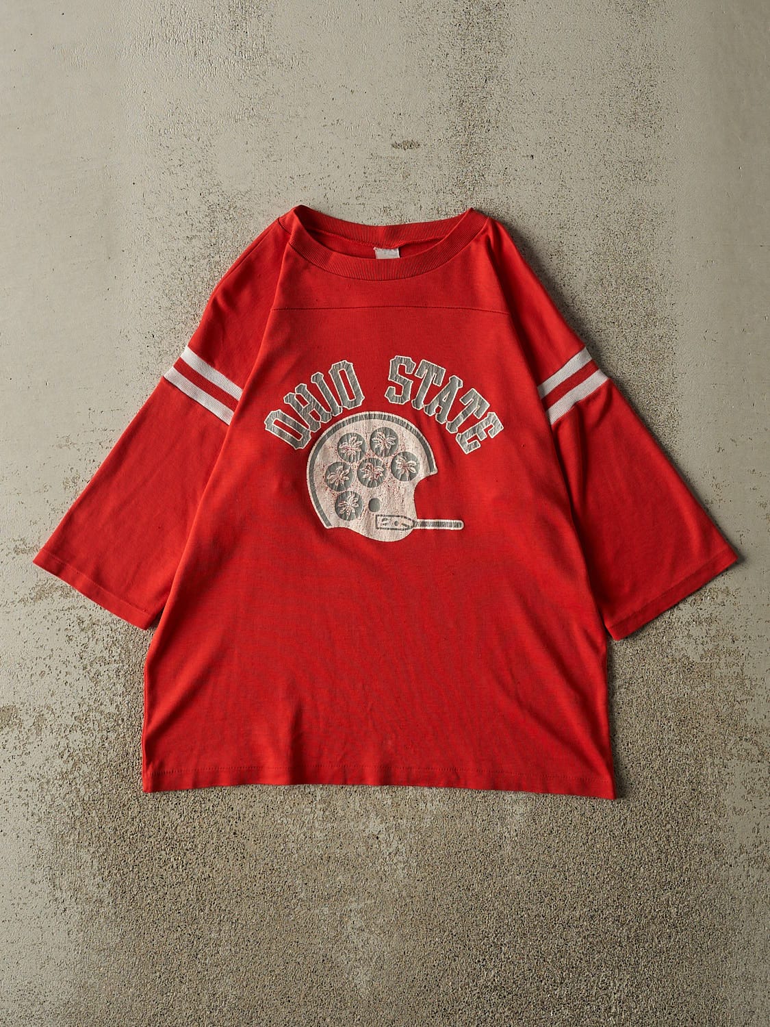 Vintage 80s Red Ohio State University Jersey Tee (S/M)