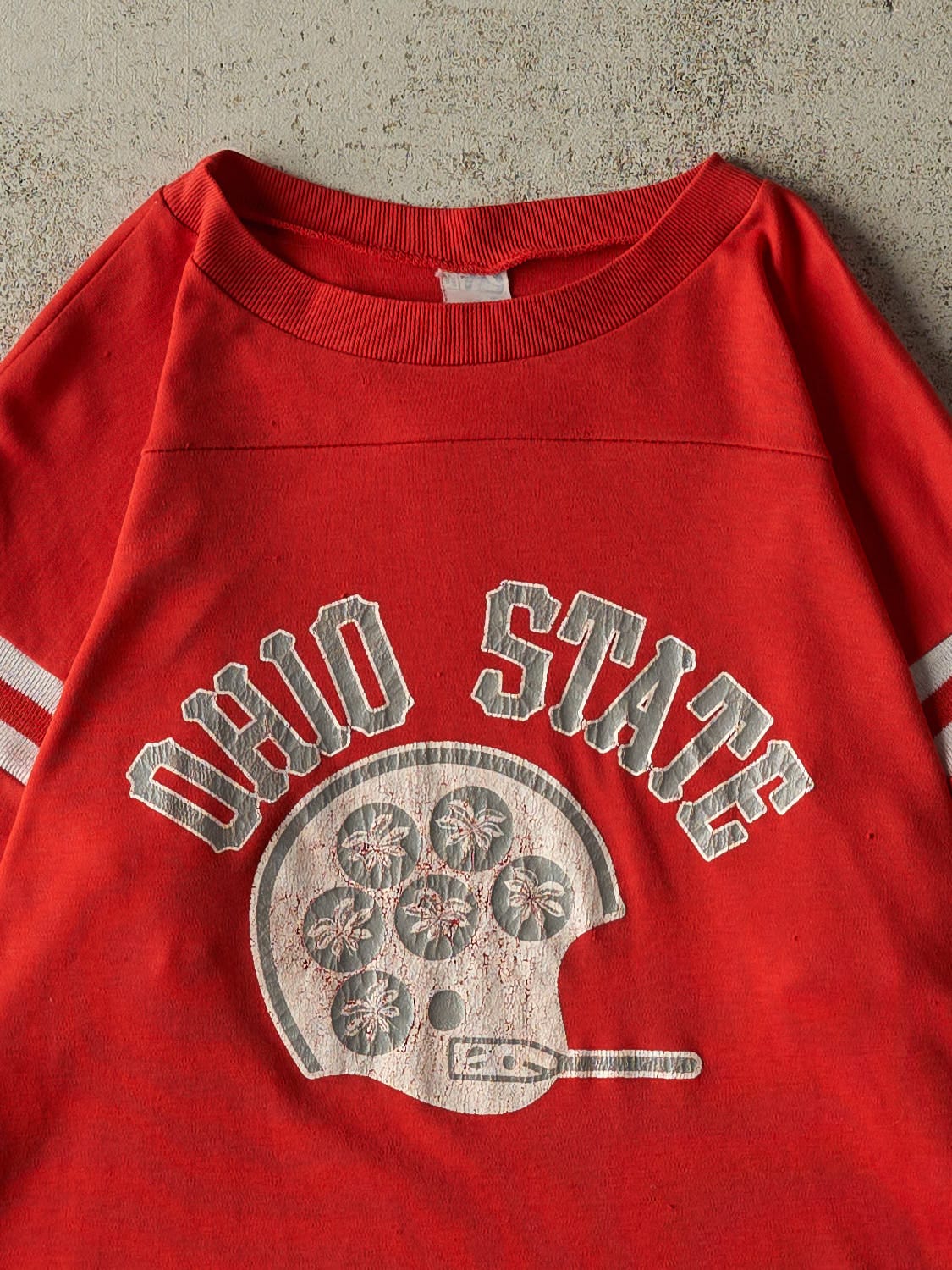 Vintage 80s Red Ohio State University Jersey Tee (S/M)