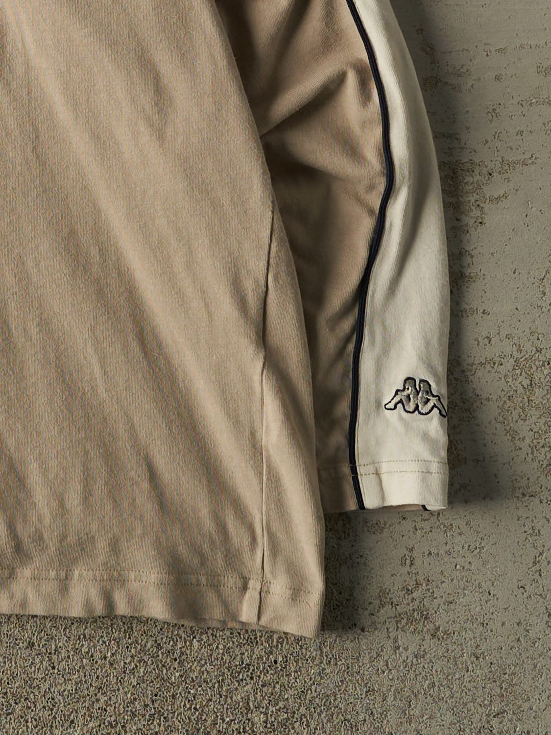 Vintage 90s Beige Kappa Embroidered Long Sleeve (XL/XXL)
