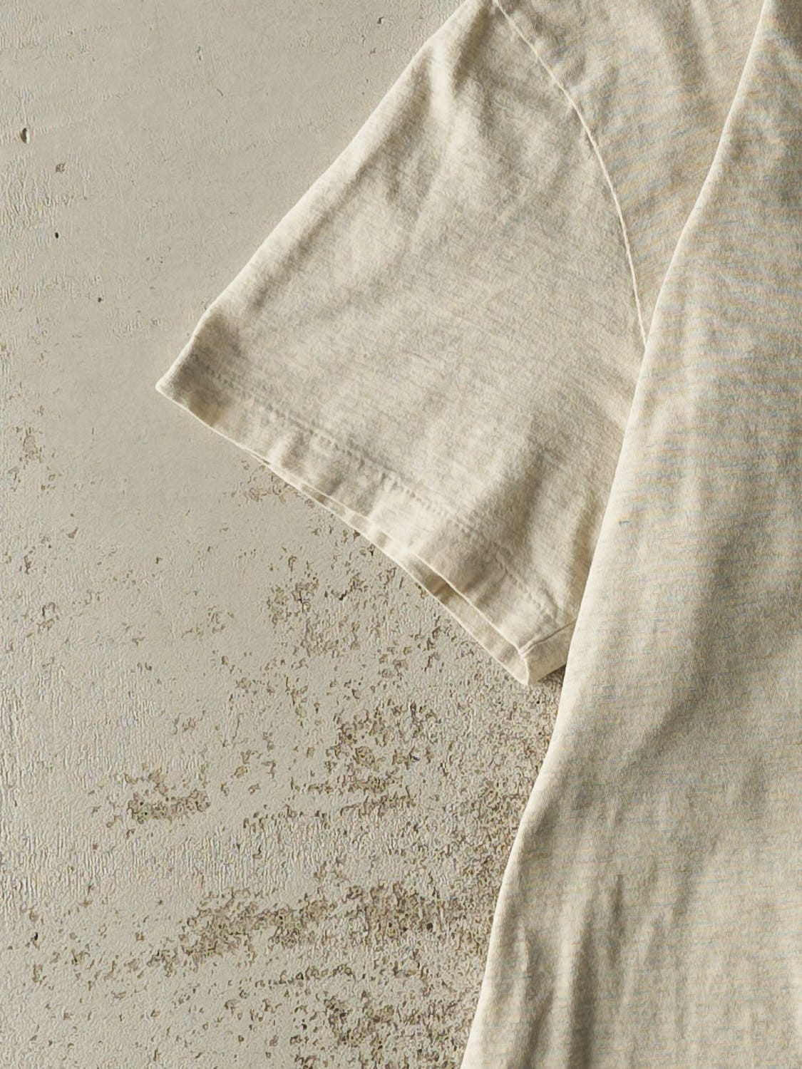 Vintage 90s Beige Polo Single Stitch Pocket Tee (M/L)
