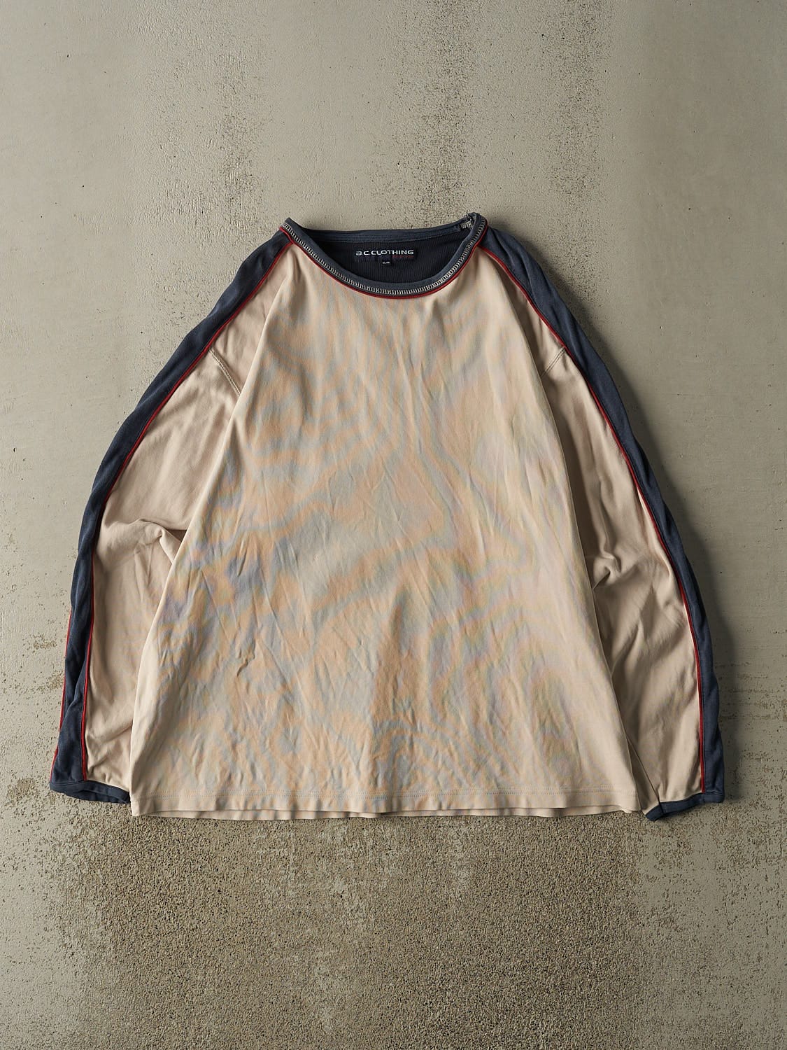 Vintage 90s Beige BC Clothing Long Sleeve (XL)