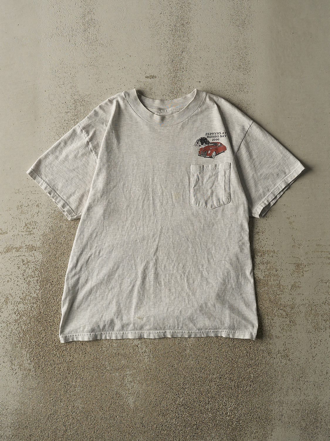 Vintage 00' Heather Grey Zephyrs Pocket Tee (M/L)