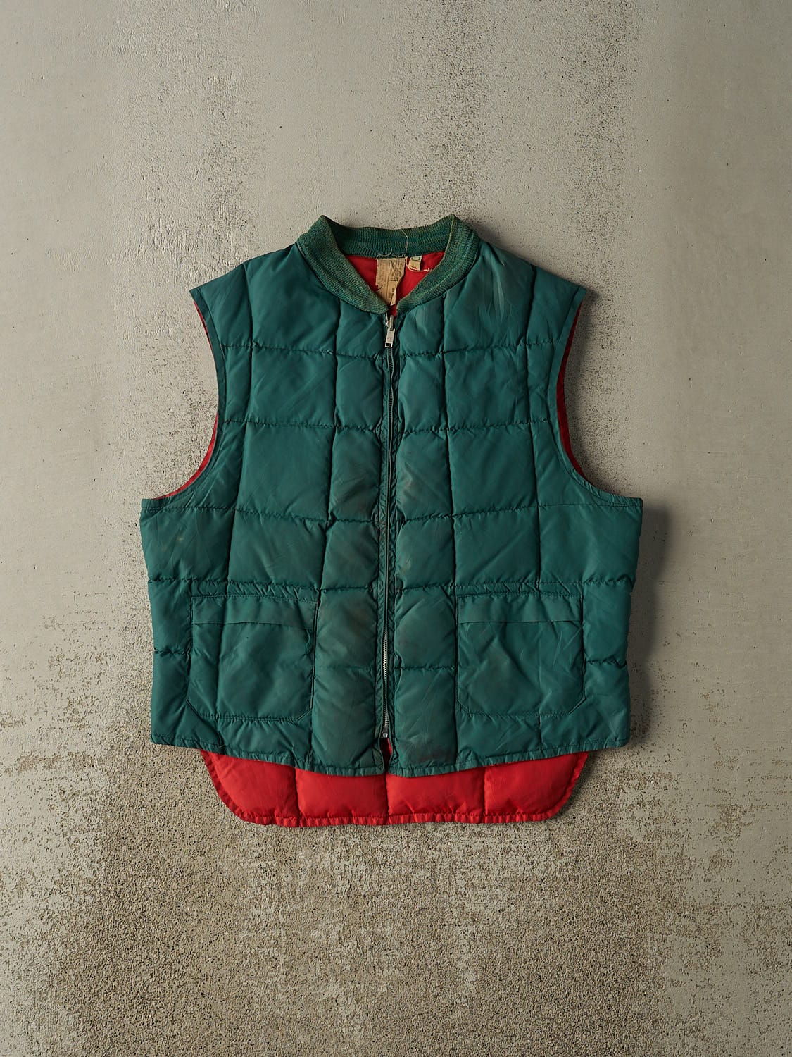 Vintage 70s Green Puffer Work Vest (S/M)