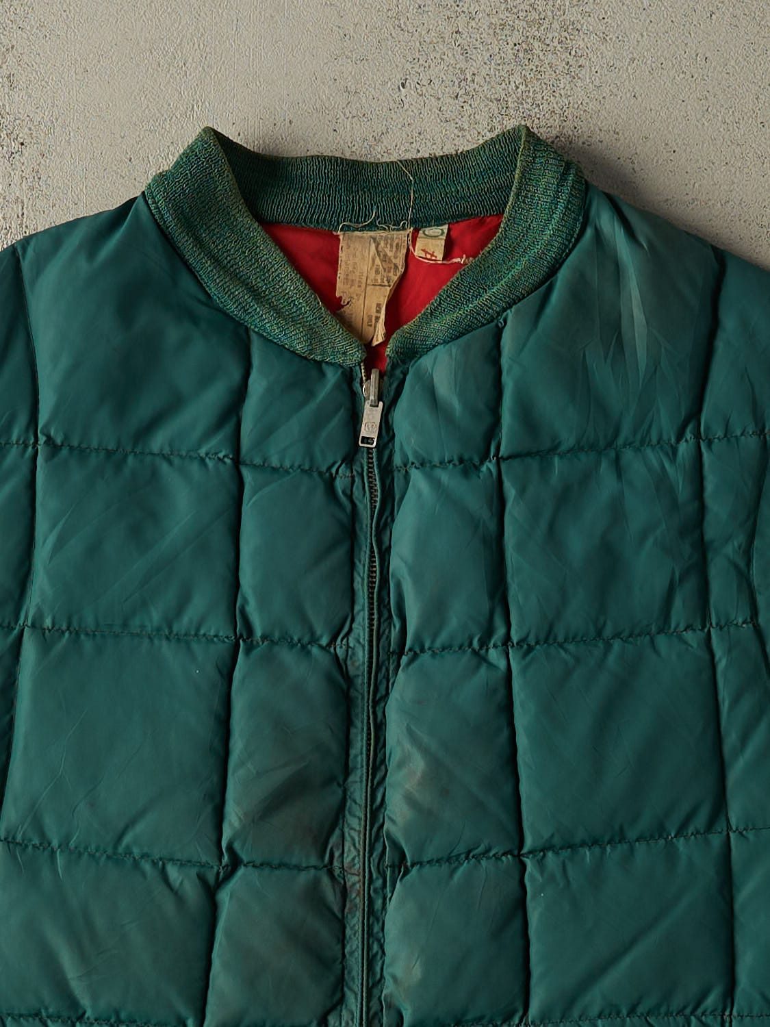 Vintage 70s Green Puffer Work Vest (S/M)