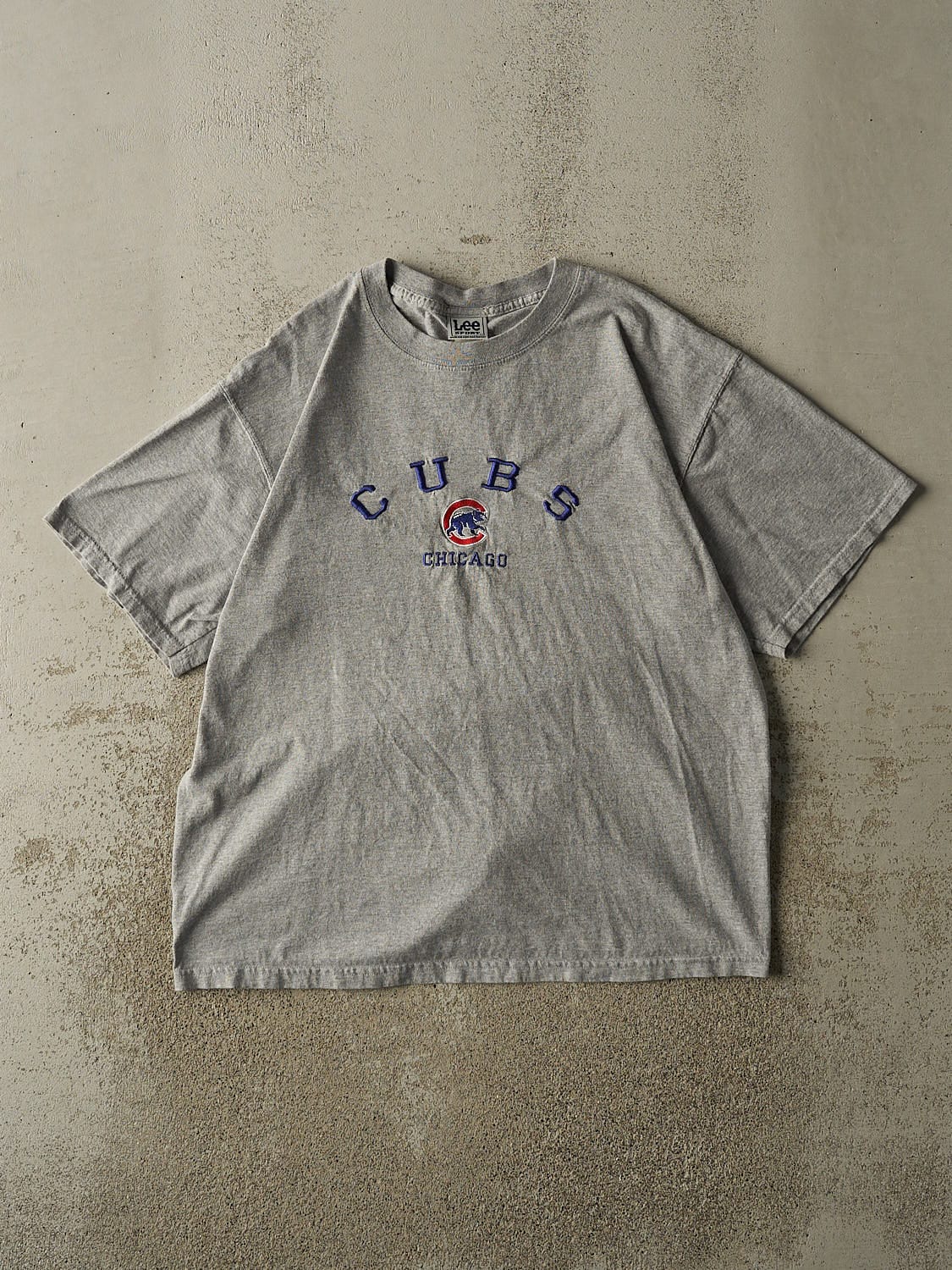 Vintage 90s Grey Chicago Cubs Embroidered Tee (L/XL)