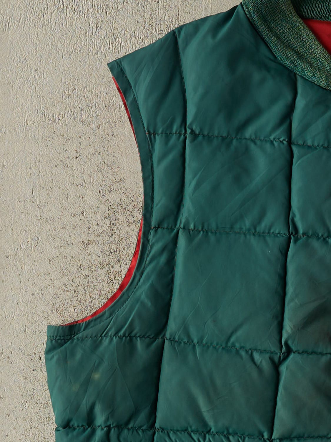 Vintage 70s Green Puffer Work Vest (S/M)
