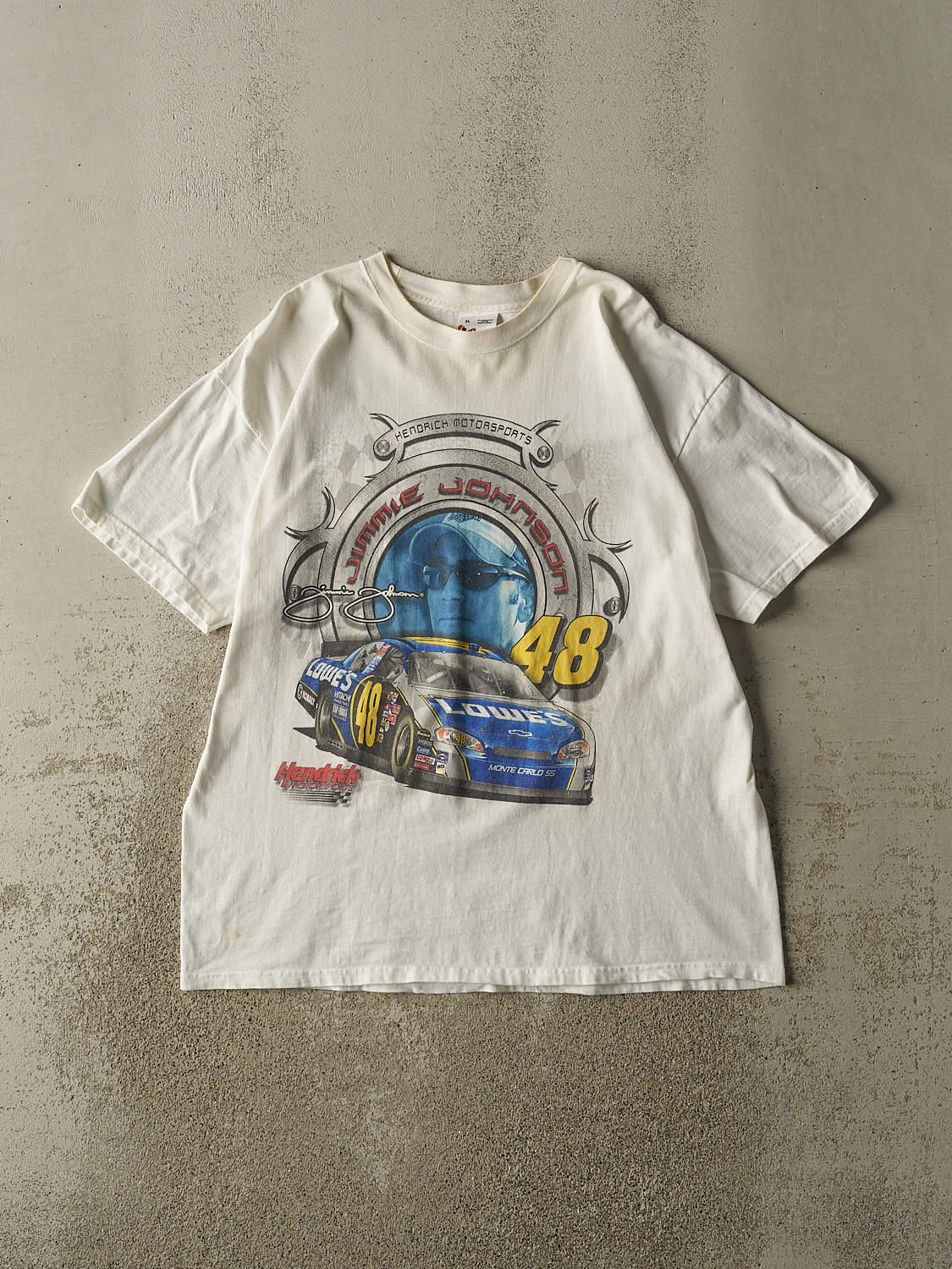 Vintage 06' White Nascar Jimmie Johnson Tee (XL)