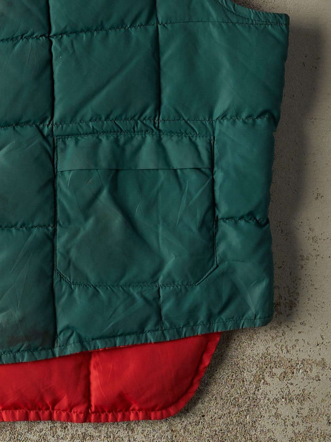 Vintage 70s Green Puffer Work Vest (S/M)