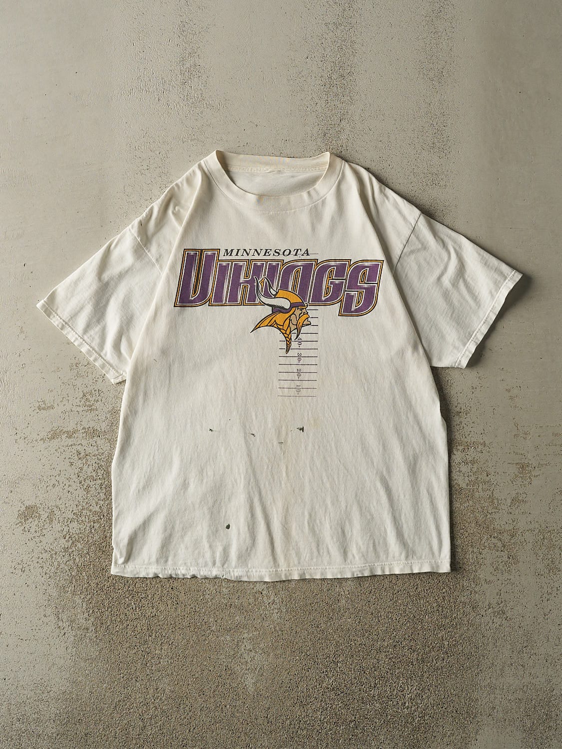 Vintage 90s White Minnesota Vikings Tee (L)
