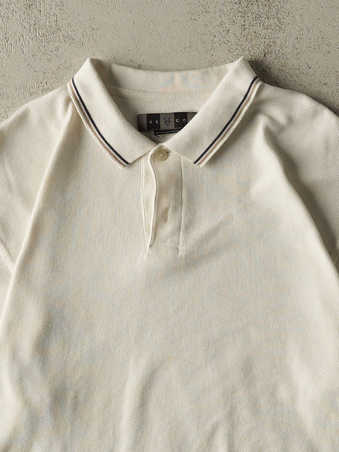 Vintage Y2K White Nike Golf Quarter Button Tee (L/XL)