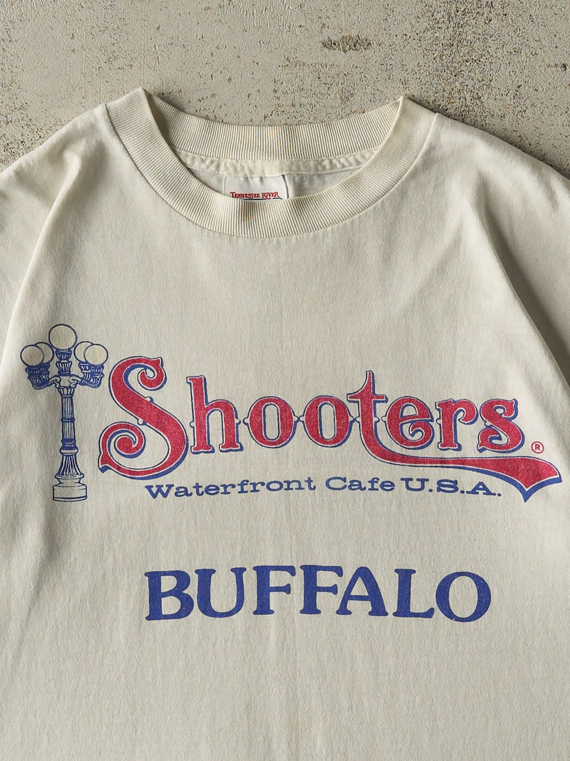 Vintage 80s White Shooter's Buffalo Single Stitch Tee (M)