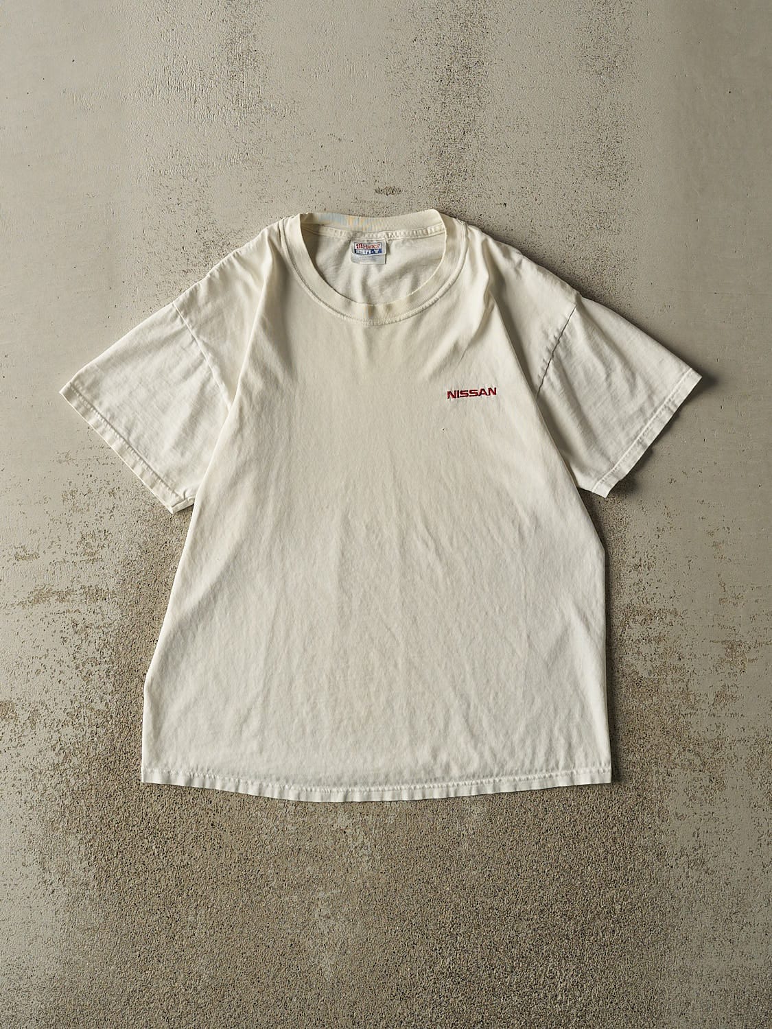 Vintage 90s White Nissan Logo Tee (M/L)