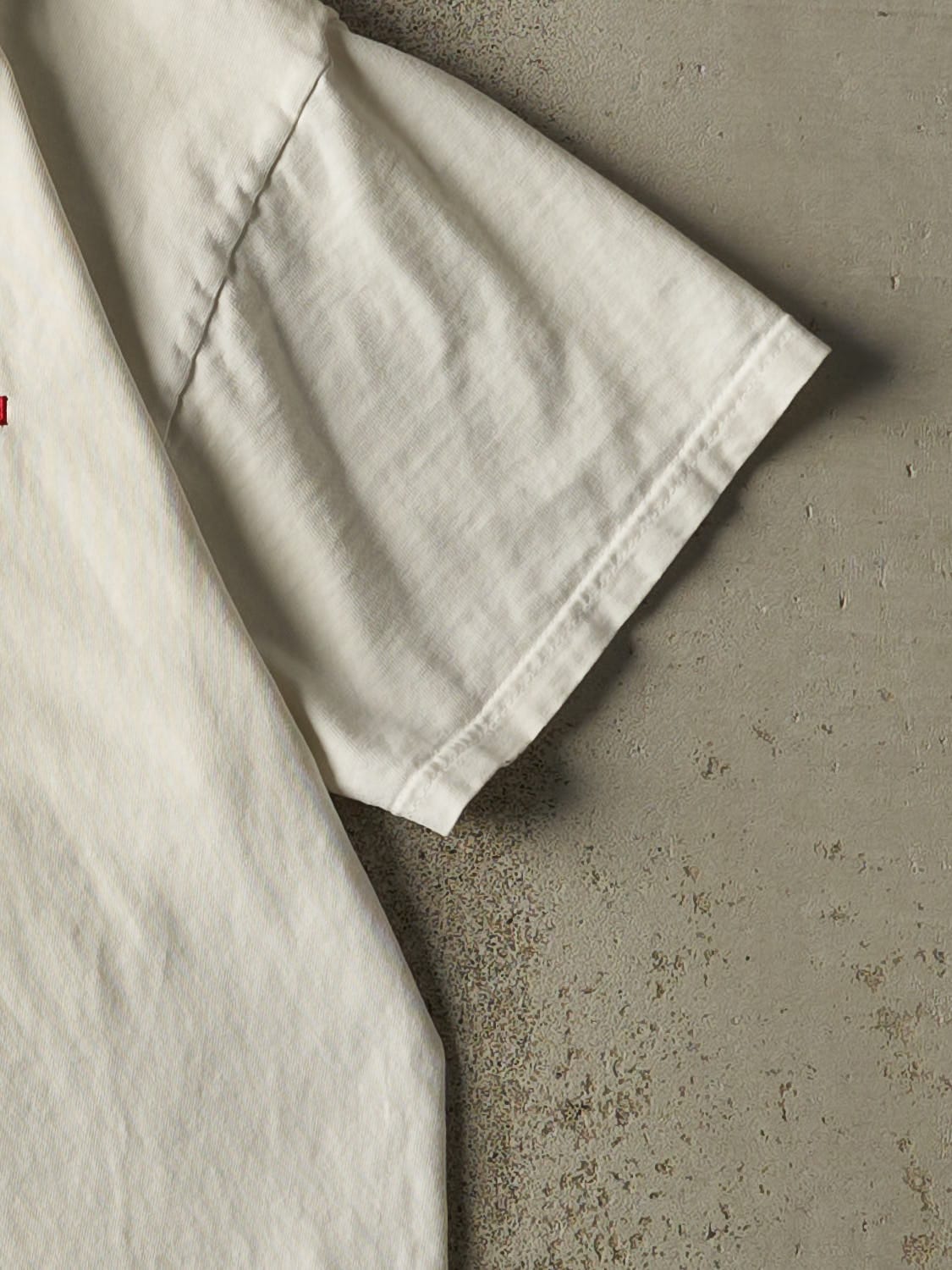 Vintage 90s White Nissan Logo Tee (M/L)