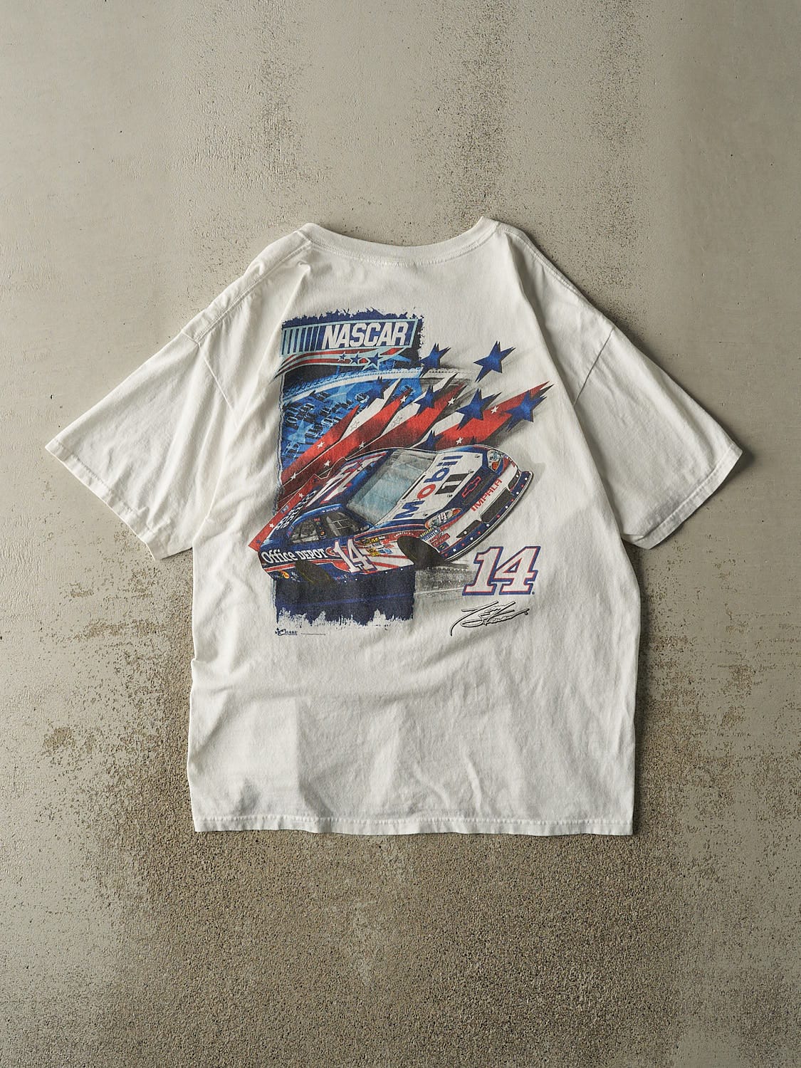 Vintage 12' White Tony Stewart Nascar Tee (XL)