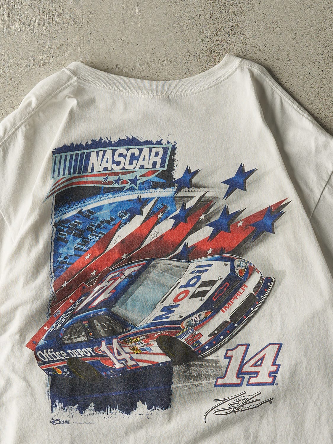 Vintage 12' White Tony Stewart Nascar Tee (XL)