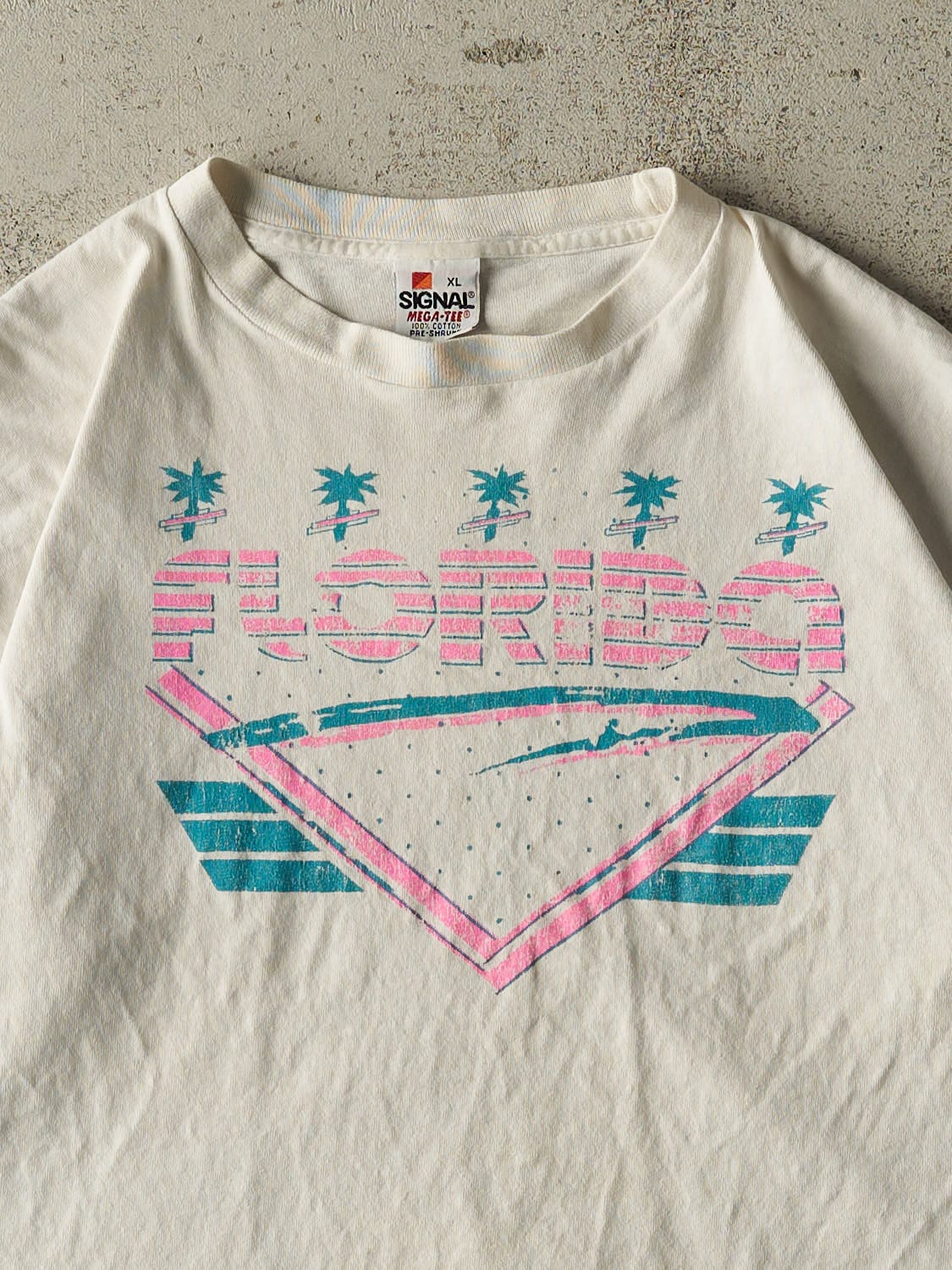 Vintage 80s White Florida Single Stitch Tee (M/L)