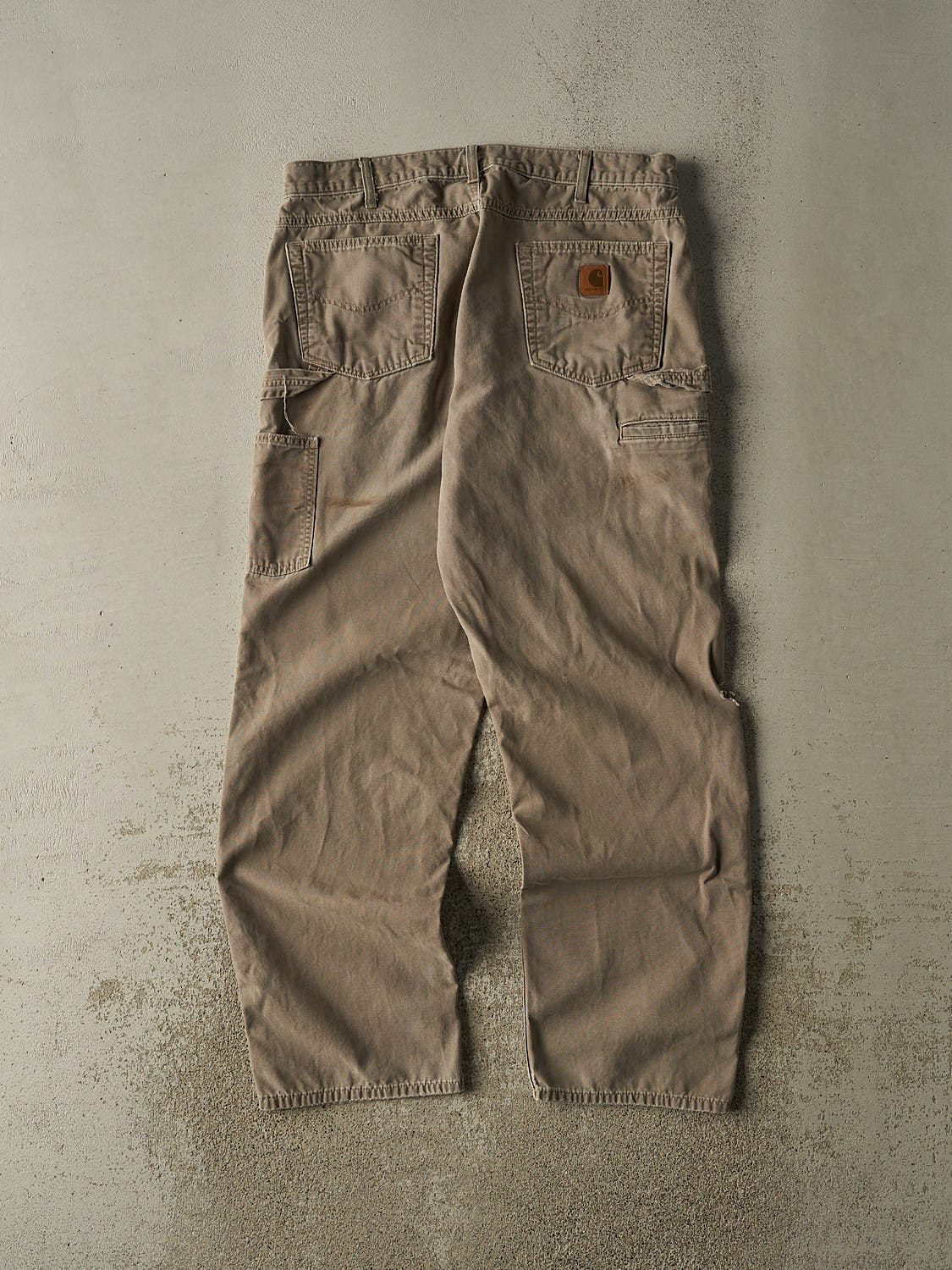 Vintage 90s Washed Brown Carhartt Carpenter Pants (35x32)