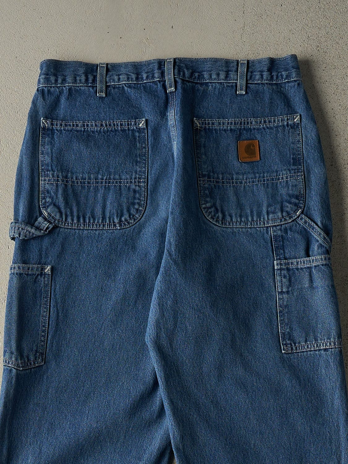 Vintage 90s Mid Wash Carhartt Carpenter Jeans (33x33)