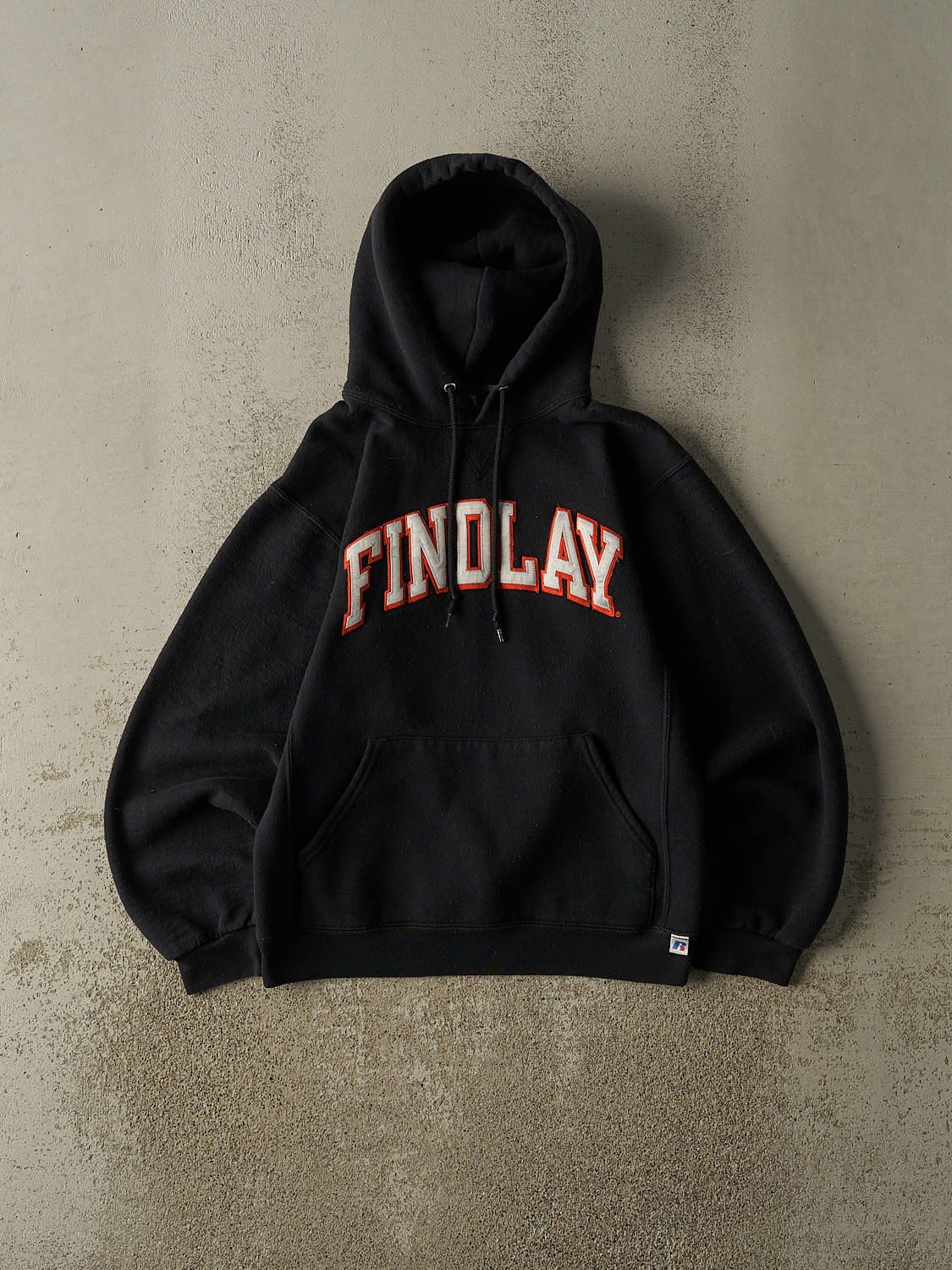 Vintage Y2K Black Russell Athletic Findlay Hoodie (XS)
