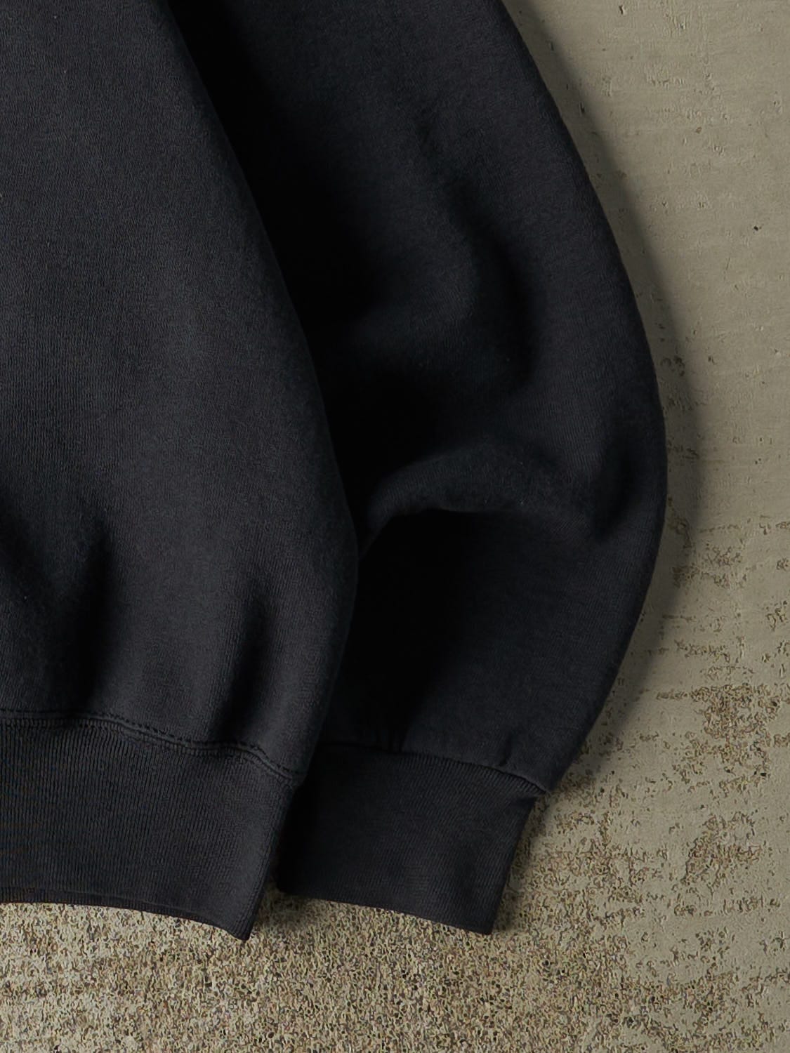 Vintage 80s Faded Black Blank Crewneck (M)