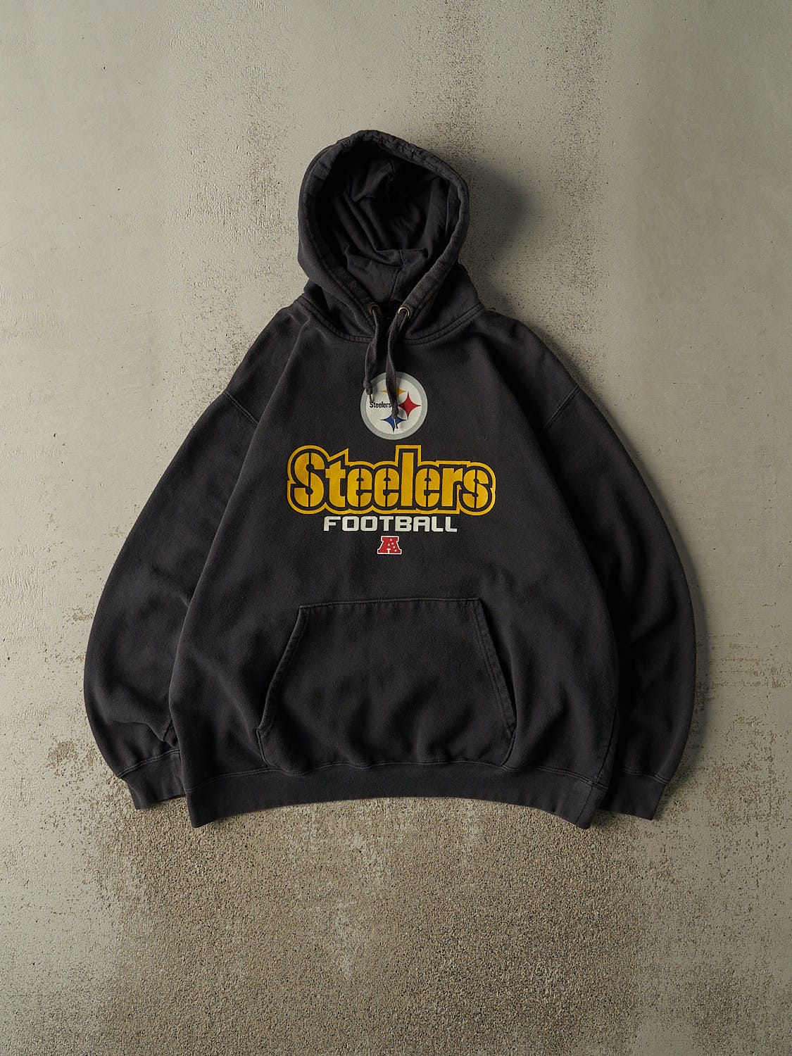 Vintage Y2K Black Pittsburgh Steelers Hoodie (L)
