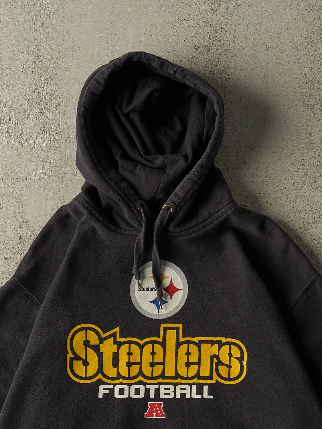 Vintage Y2K Black Pittsburgh Steelers Hoodie (L)