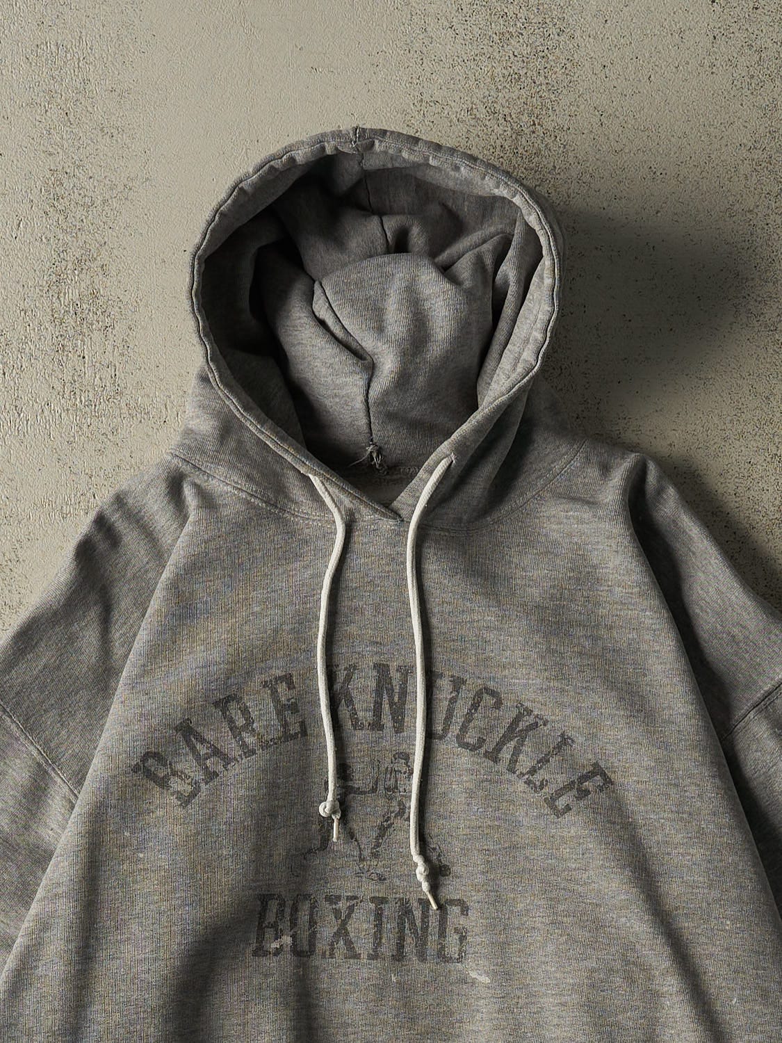 Vintage 90s Grey Bare Knuckle Boxing Hoodie (L/XL)