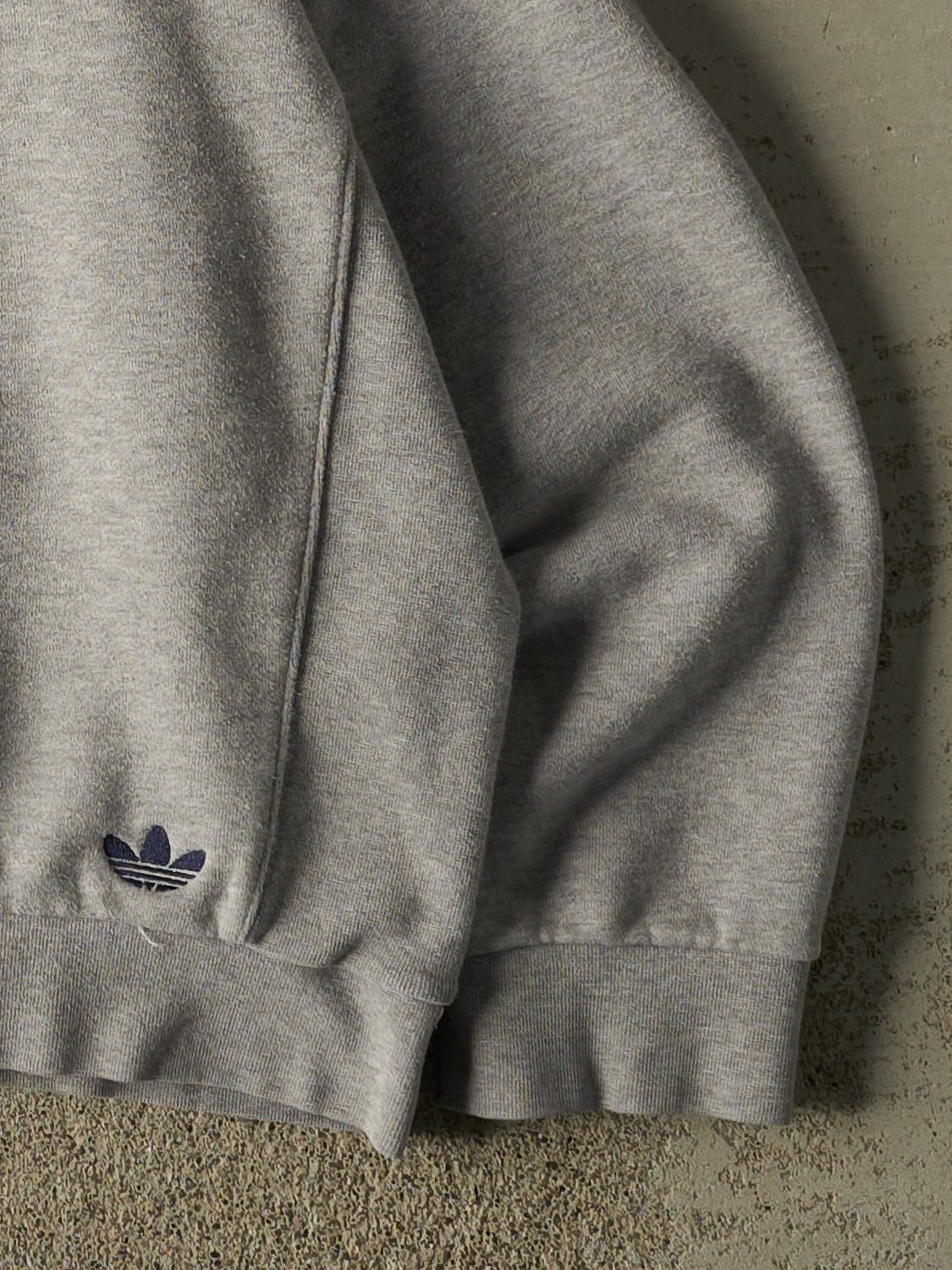 Vintage 90s Grey Adidas Embroidered Crewneck (M)