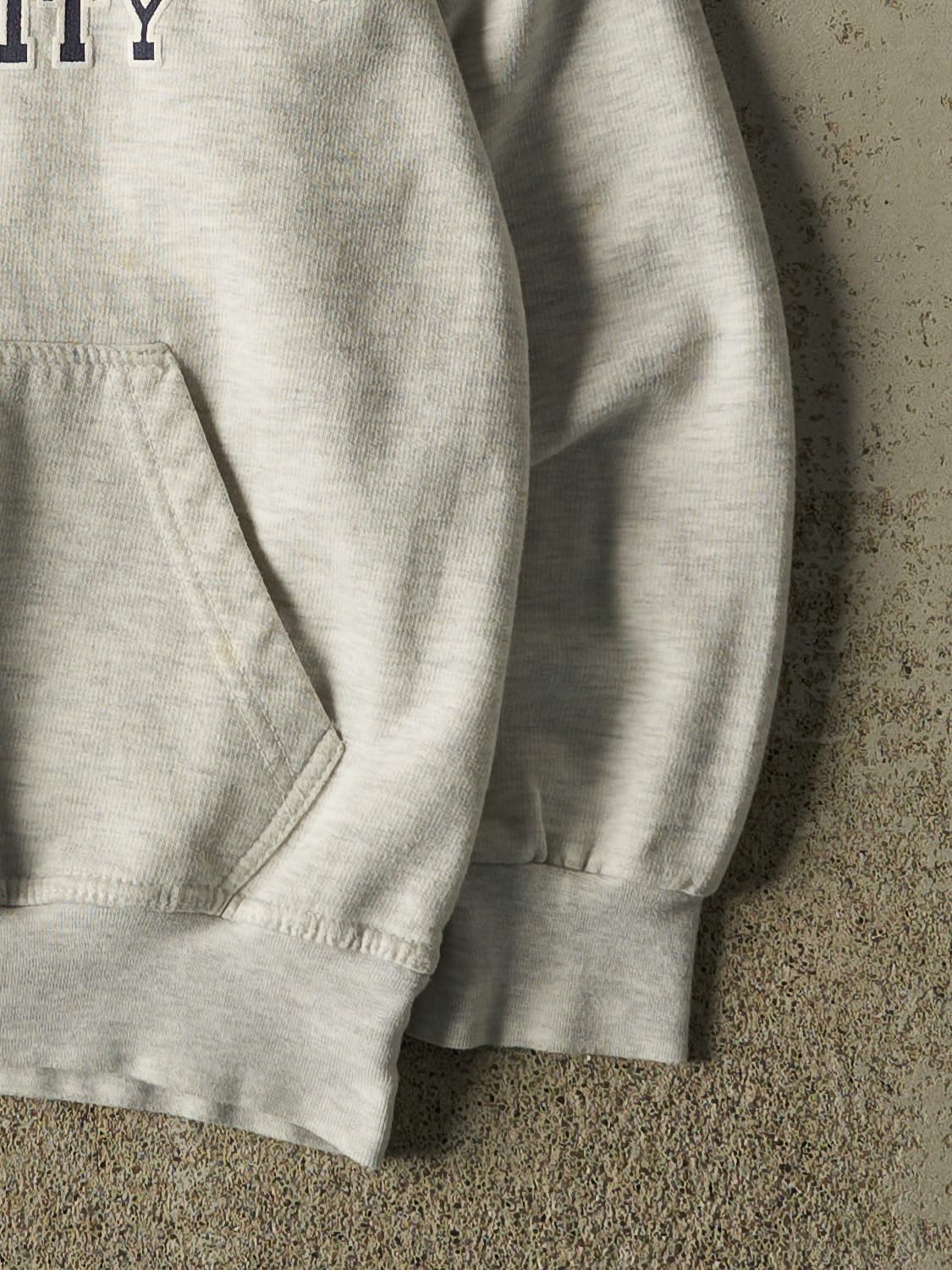 Vintage Y2K Heather Grey Leeds University Hoodie (XXS/XS)