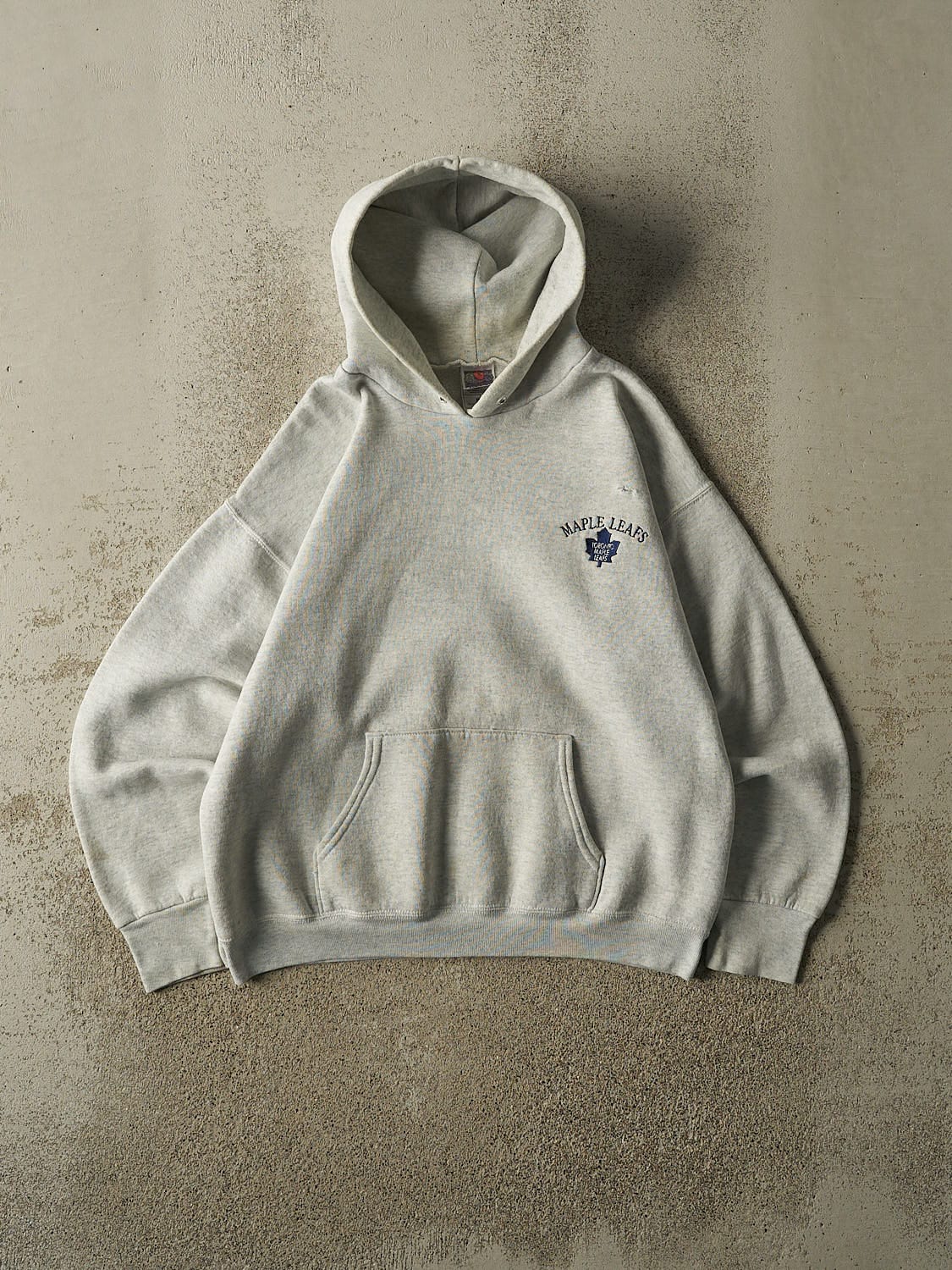 Vintage 90s Heather Grey Toronto Maple Leafs Embroidered Hoodie (S)