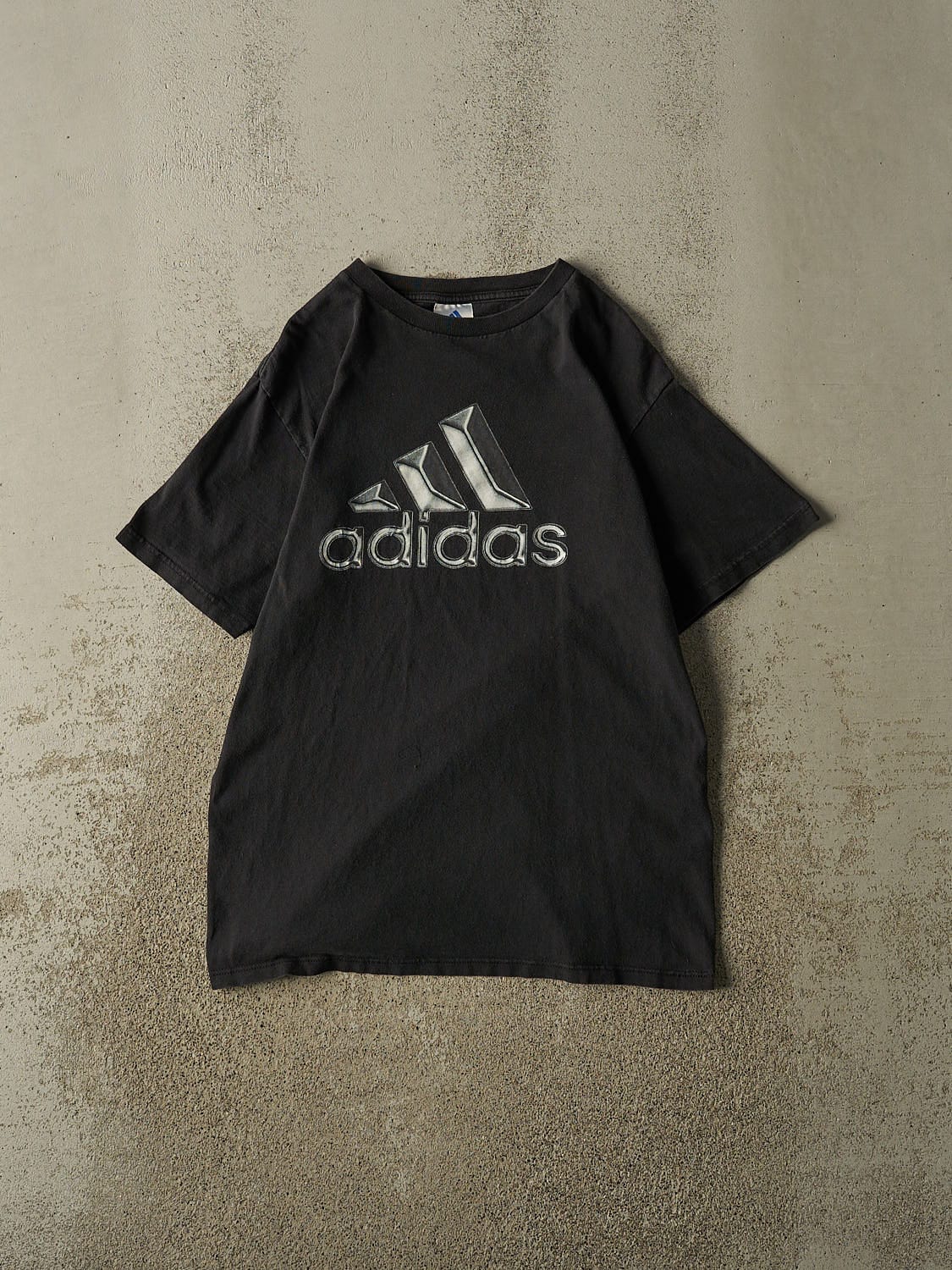 Vintage 90s Black Adidas Logo Tee (M)