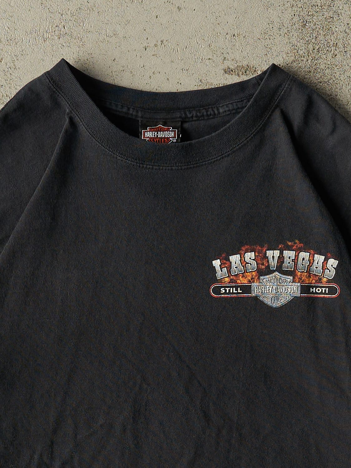 Vintage 03' Faded Black Harley Davidson Las Vegas Tee (L)
