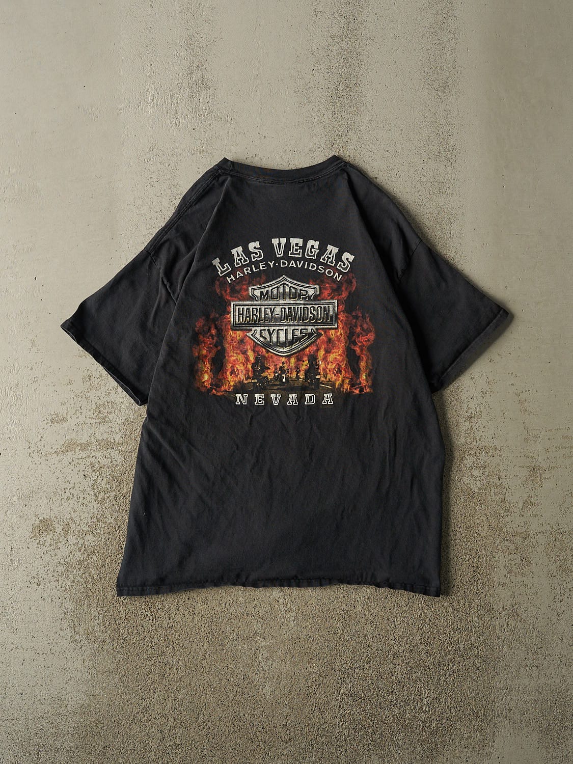 Vintage 03' Faded Black Harley Davidson Las Vegas Tee (L)