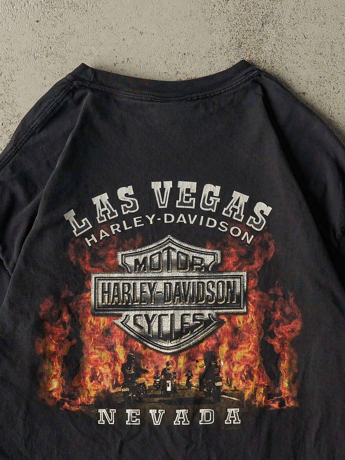 Vintage 03' Faded Black Harley Davidson Las Vegas Tee (L)
