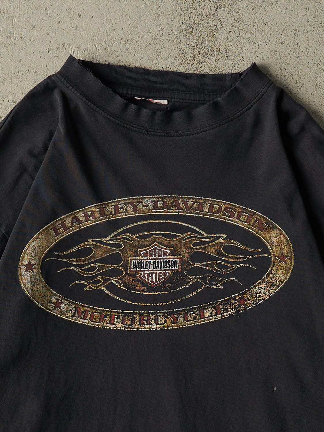 Vintage 90s Faded Black Harley Davidson Long Sleeve (M/L)