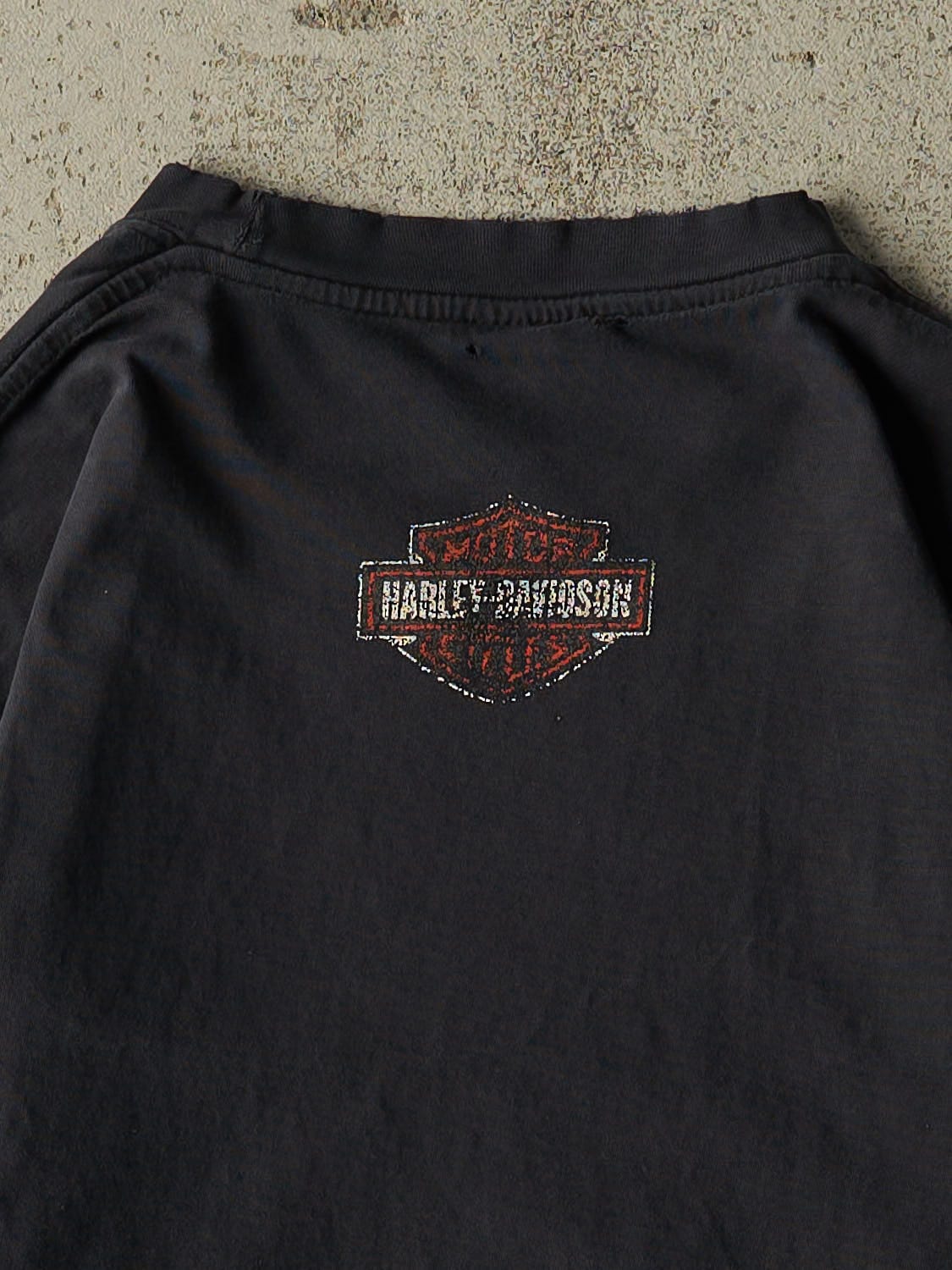 Vintage 90s Faded Black Harley Davidson Long Sleeve (M/L)