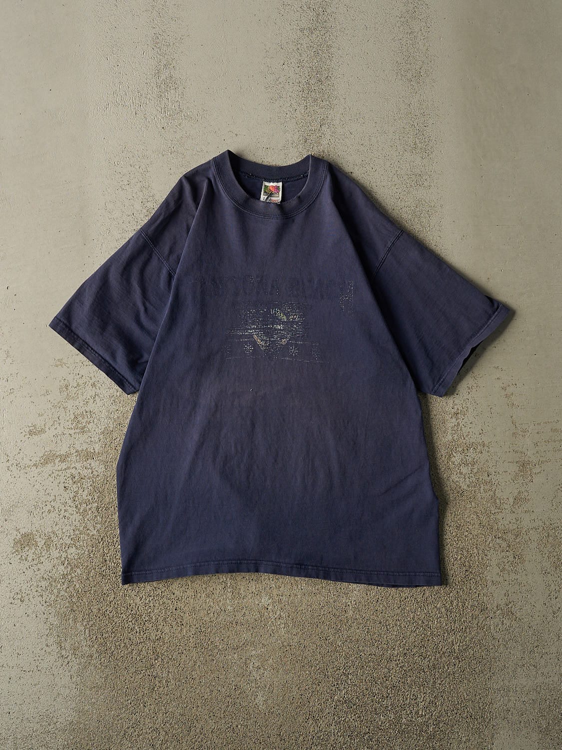 Vintage 90s Navy Blue Faded Daytona Beach Tee (L)