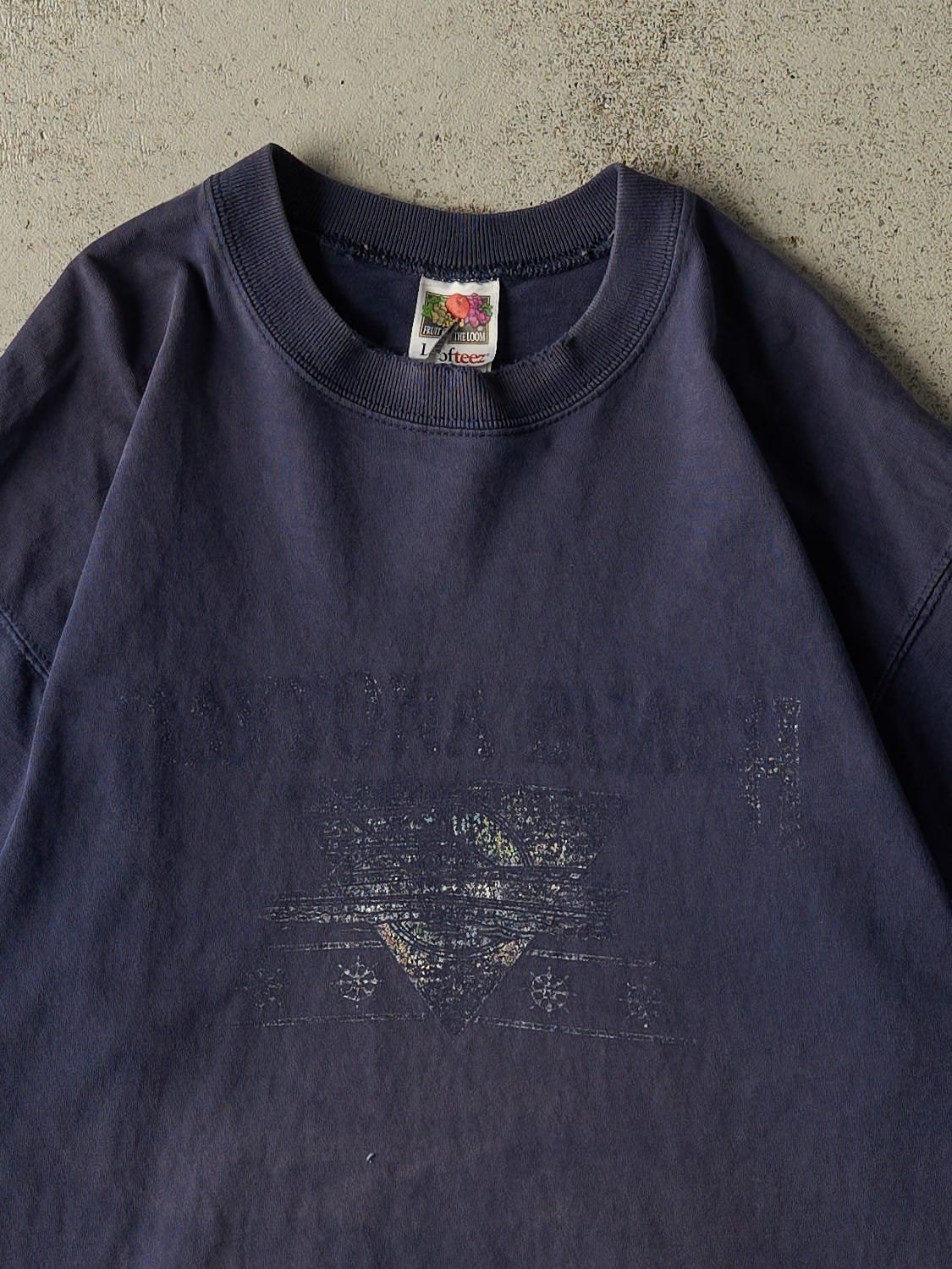 Vintage 90s Navy Blue Faded Daytona Beach Tee (L)