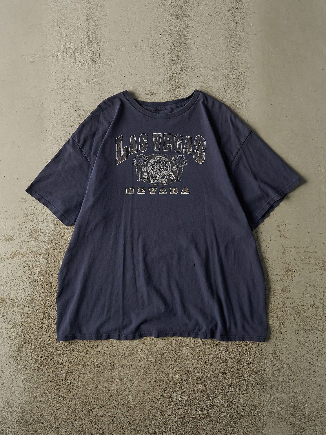 Vintage 90s Faded Navy Las Vegas Tee (XL)