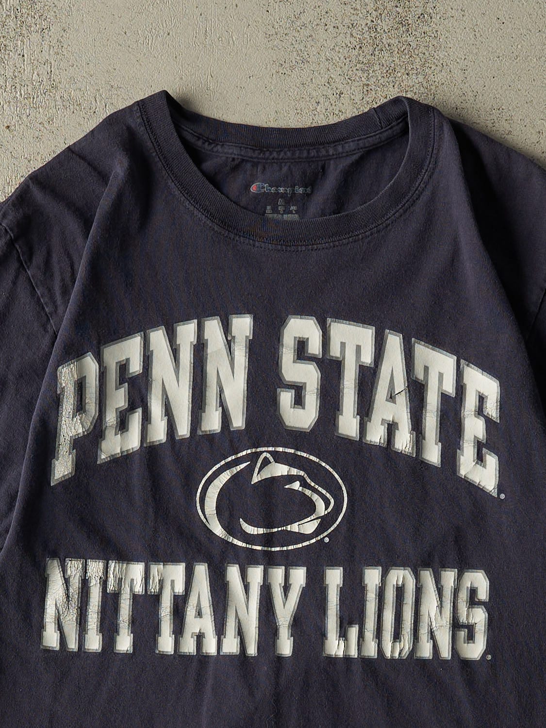 Vintage Y2K Navy Blue Penn State University Nittany Lions Tee (S/M)