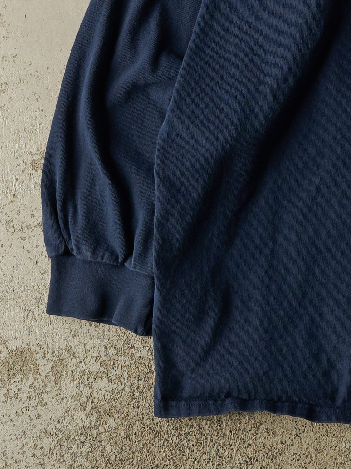 Vintage 90s Navy Blue Nike Blank Mock Neck Long Sleeve (XXL)